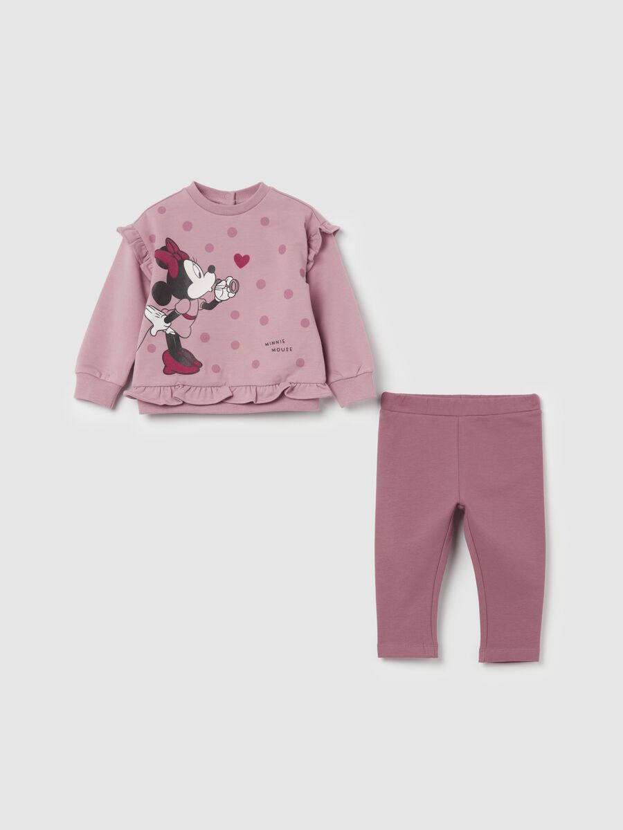 Organic cotton jogging set with Minnie Mouse print_0