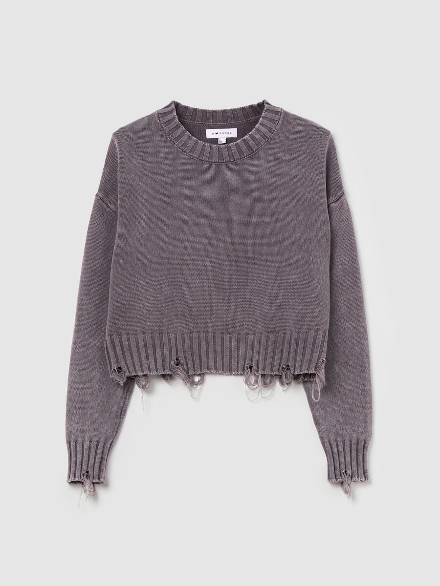 Vintage-effect oversized pullover with abrasions_4