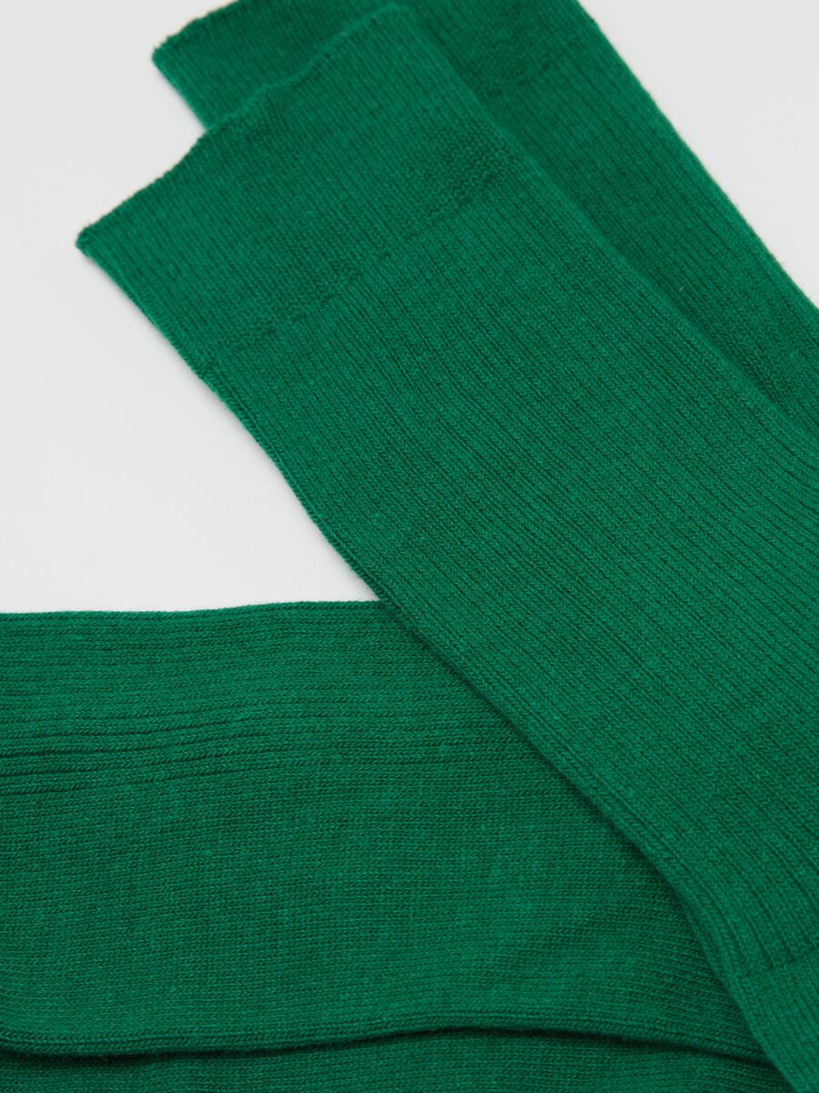 Stretch midi socks with ribbing_1