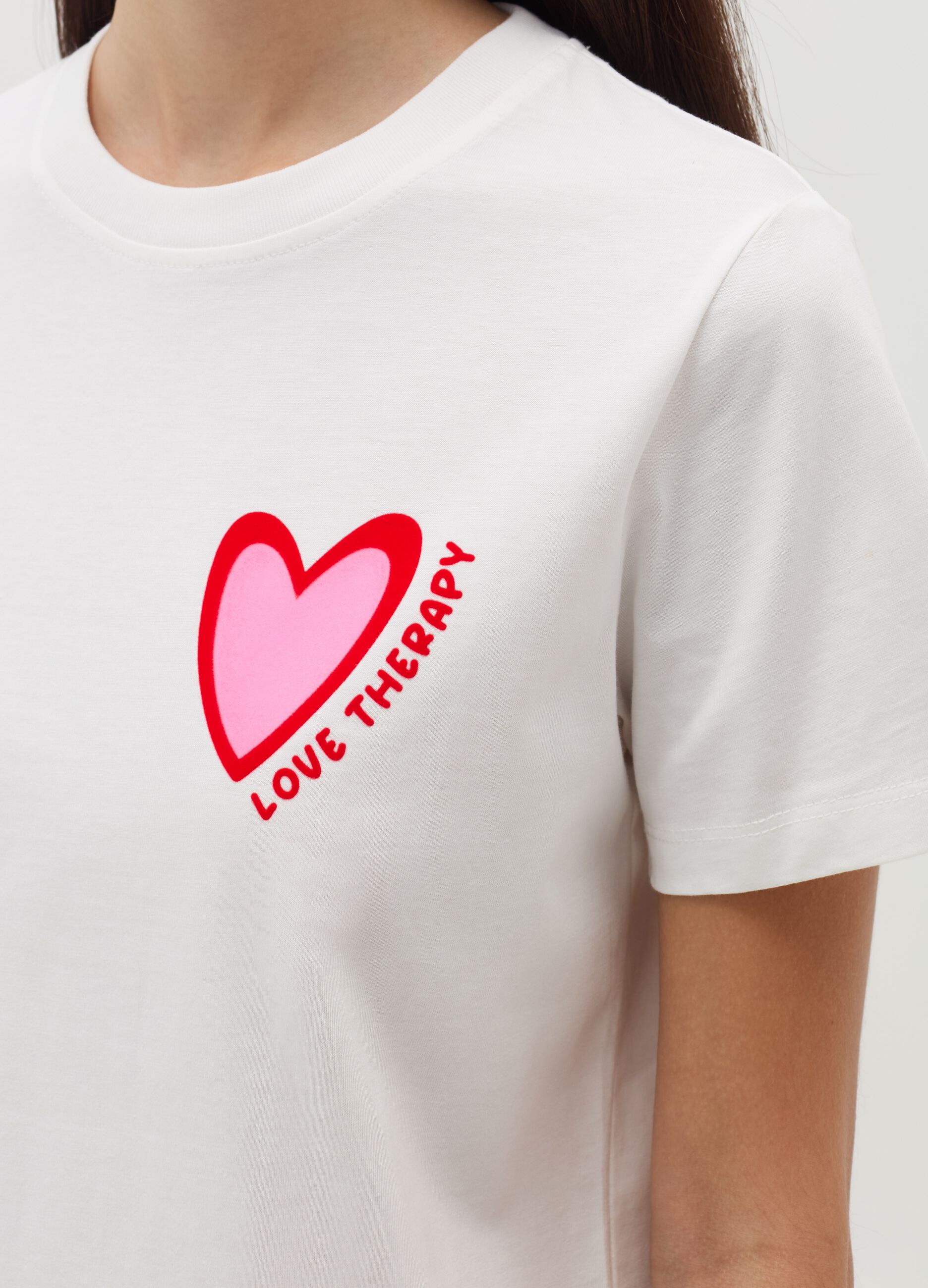 T-shirt with heart print