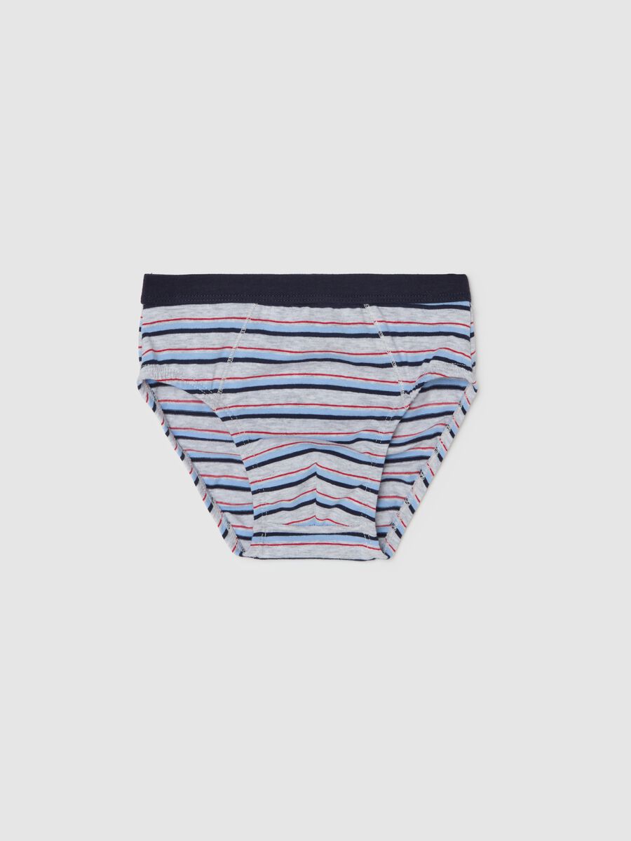 Briefs in organic cotton with striped pattern_0