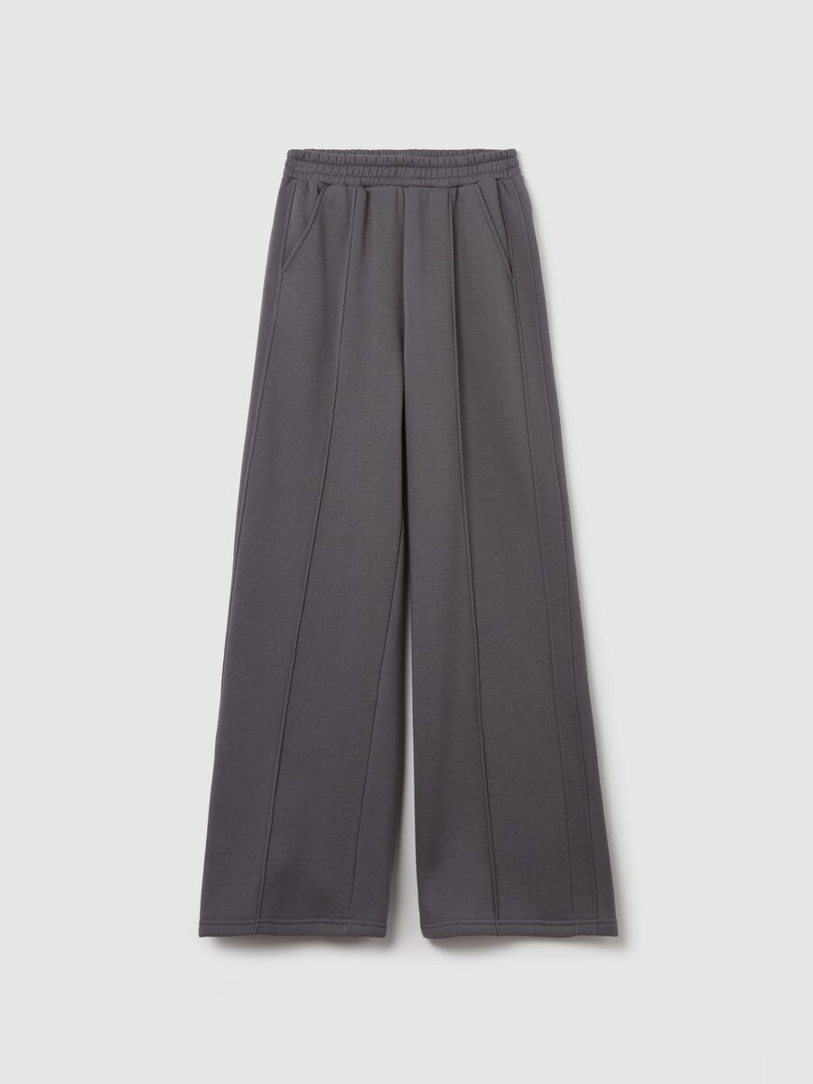 Pantalone in felpa a gamba larga_4