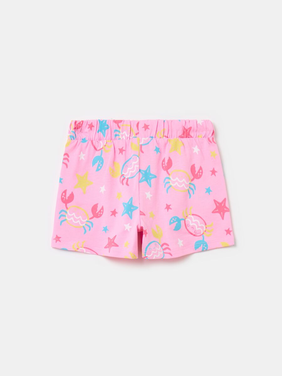 Jersey shorts with print and drawstring_2