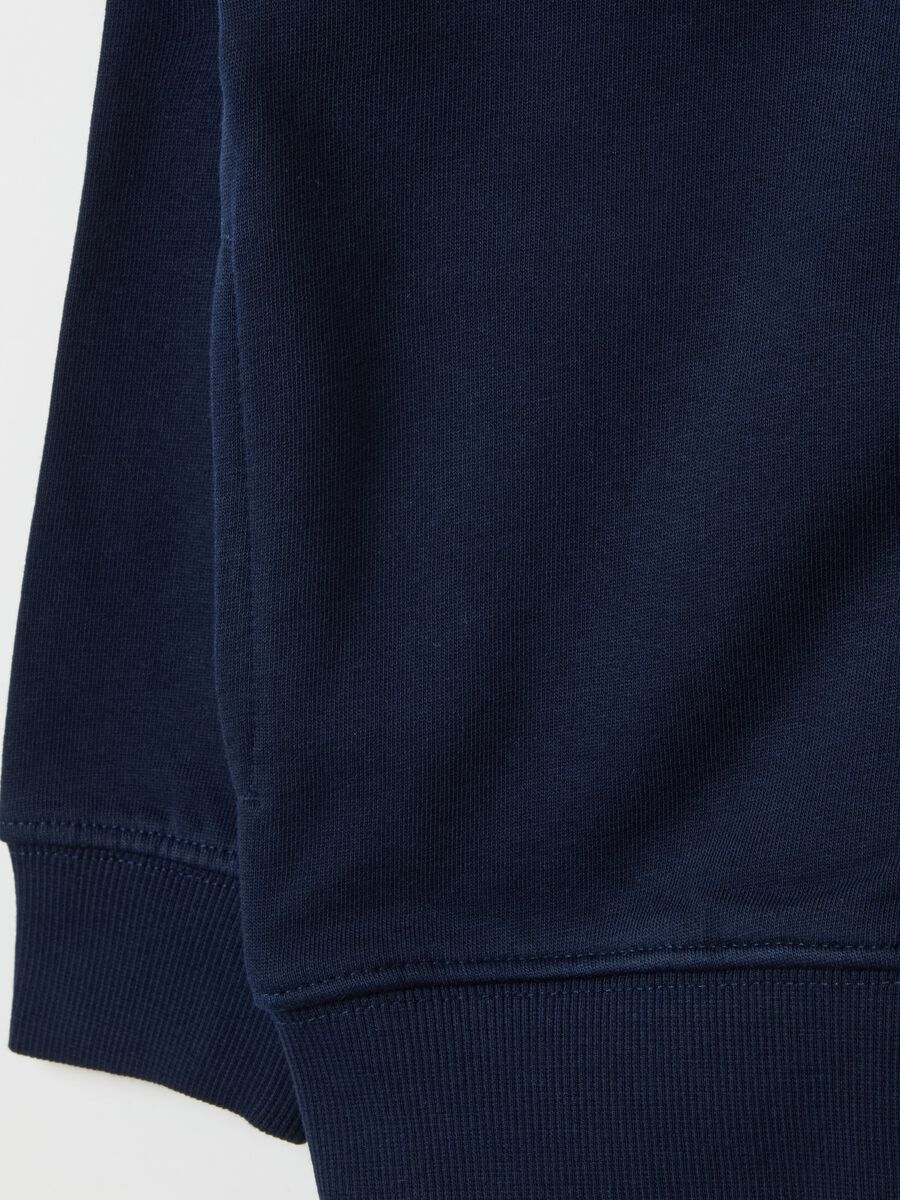 Full-zip sweatshirt in cotton with high neck_3