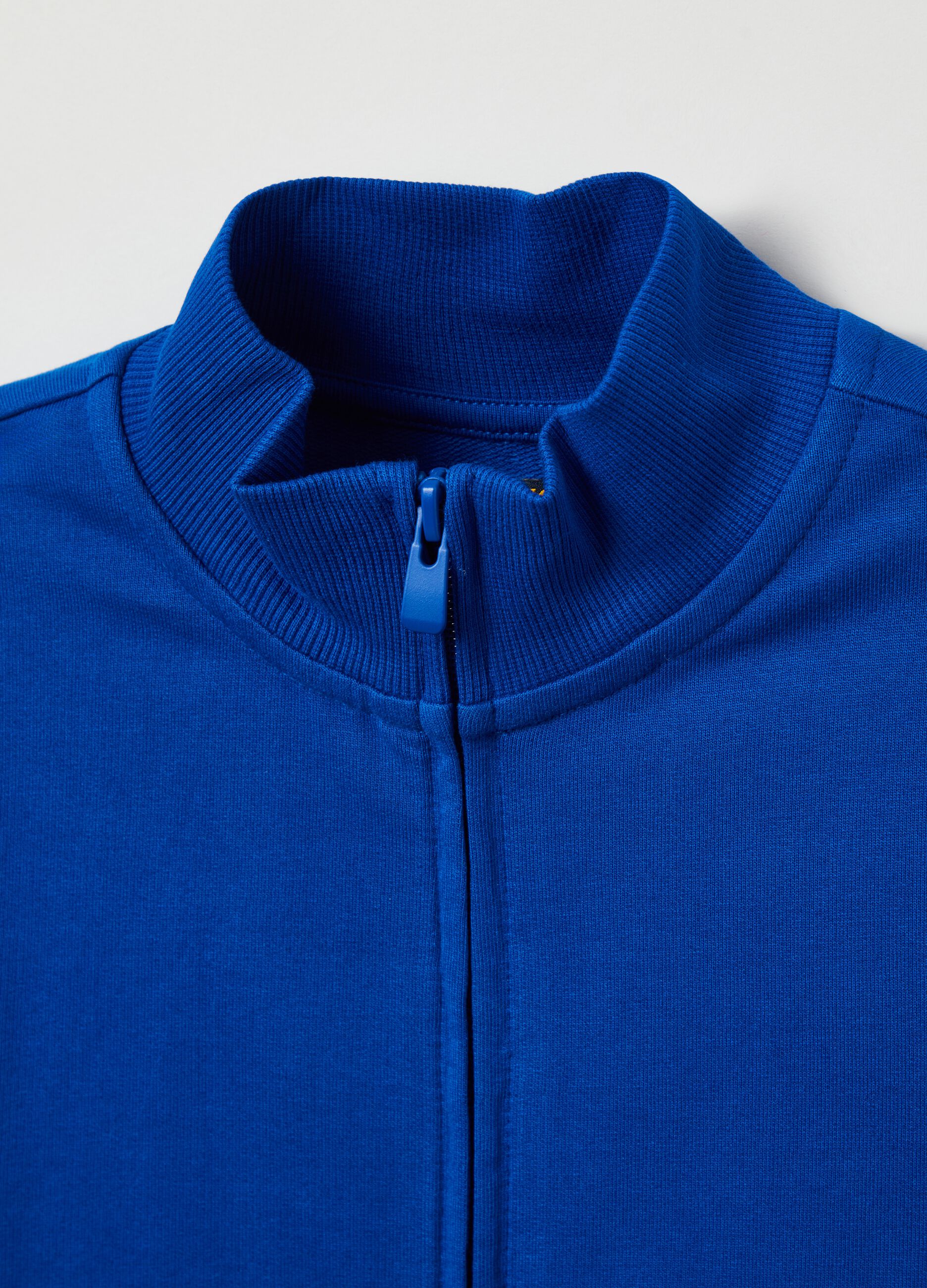 Full-zip in French Terry a collo alto