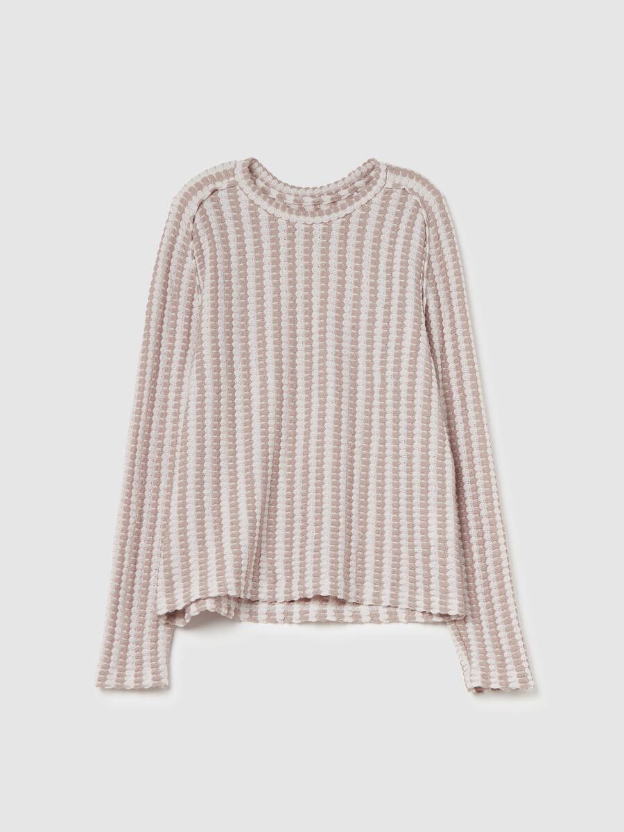 Knitted T-shirt with two-tone weave_4