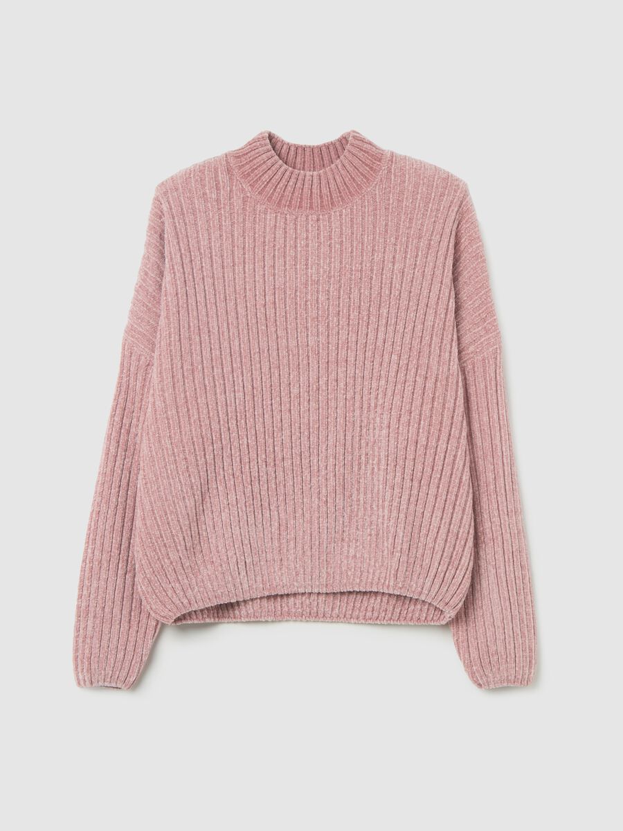 Chenille pullover with mock neck_4