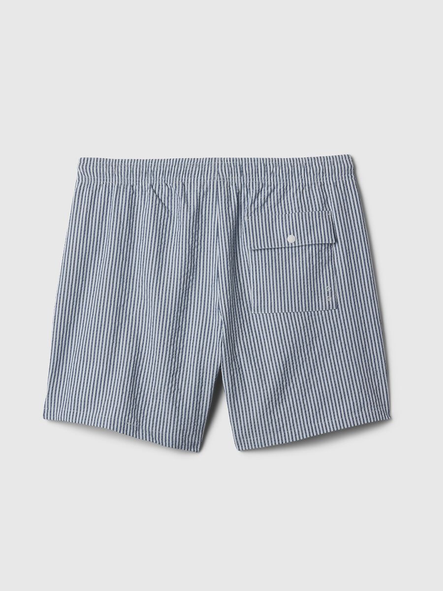 Swimming trunks with pattern and drawstring_5