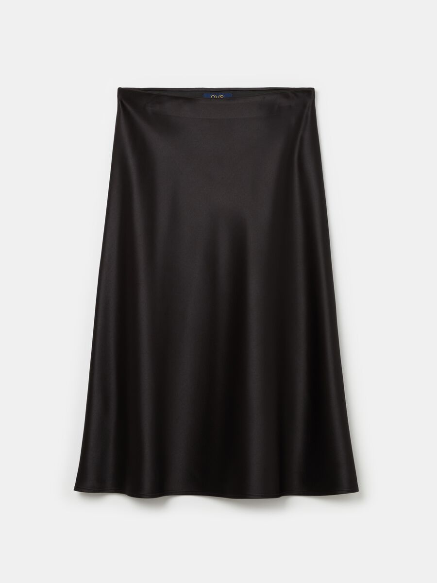 Midi skirt in satin_4