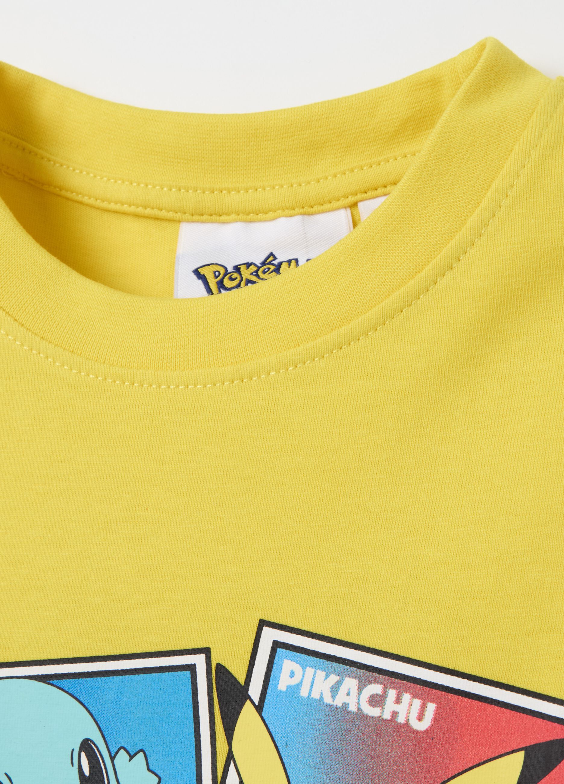 Cotton T-shirt with Pokémon print