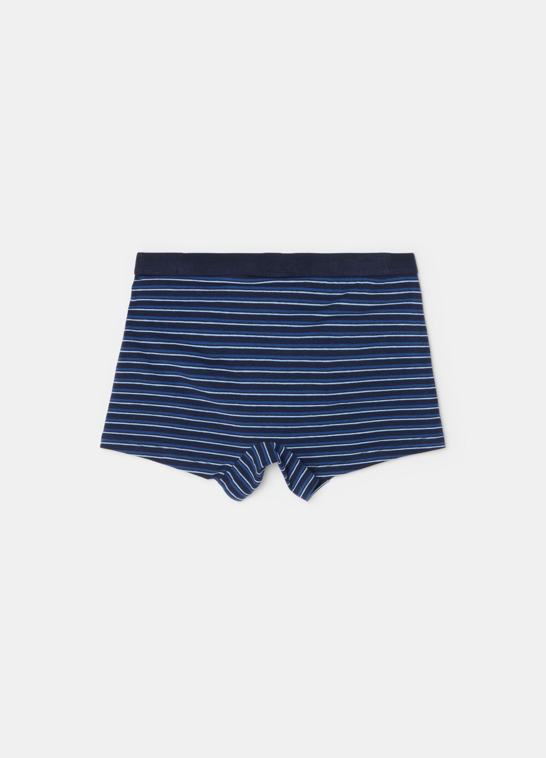 Striped organic cotton boxer shorts