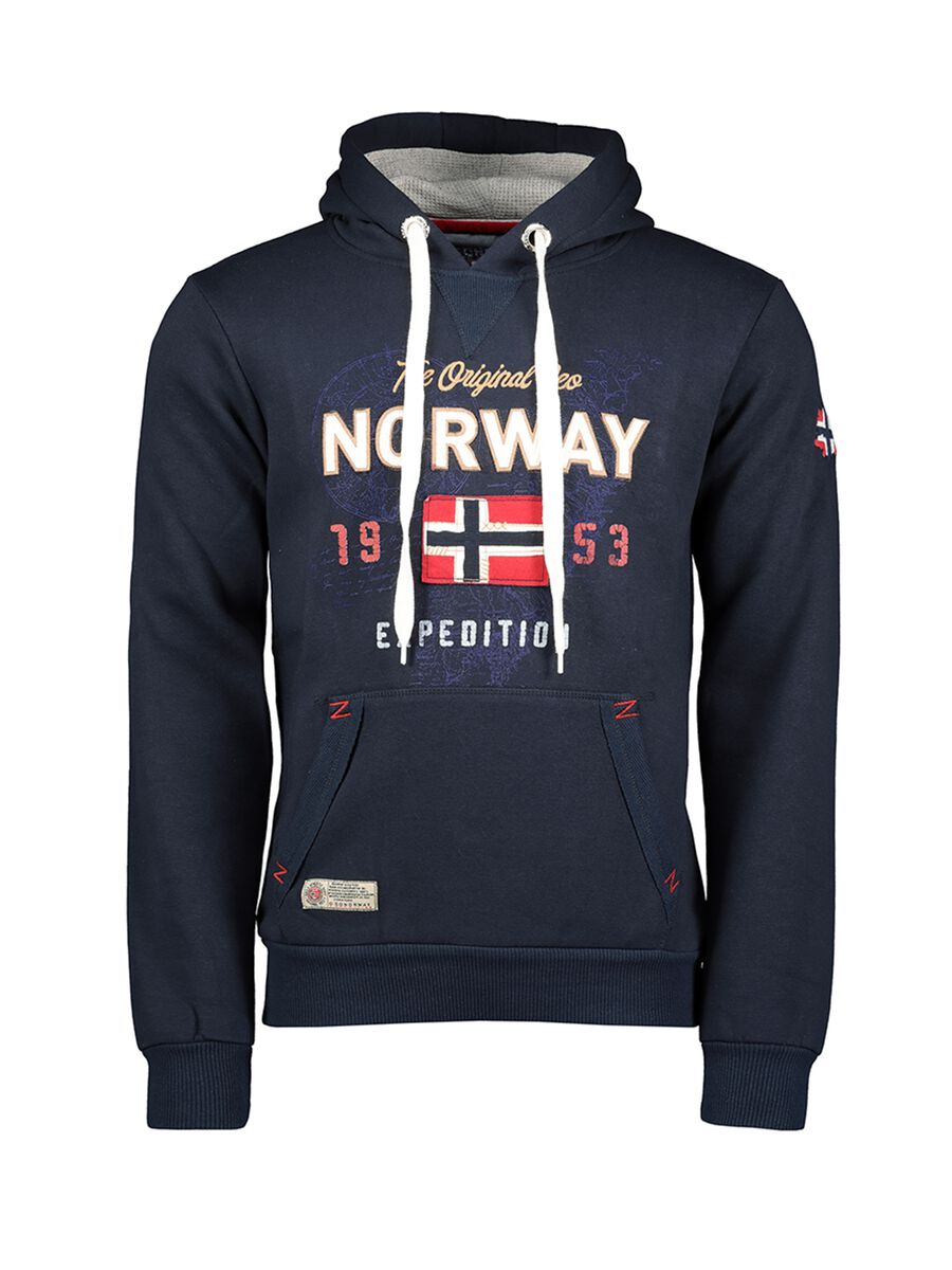 Sweatshirt with hood and Geographical Norway embroidery_0