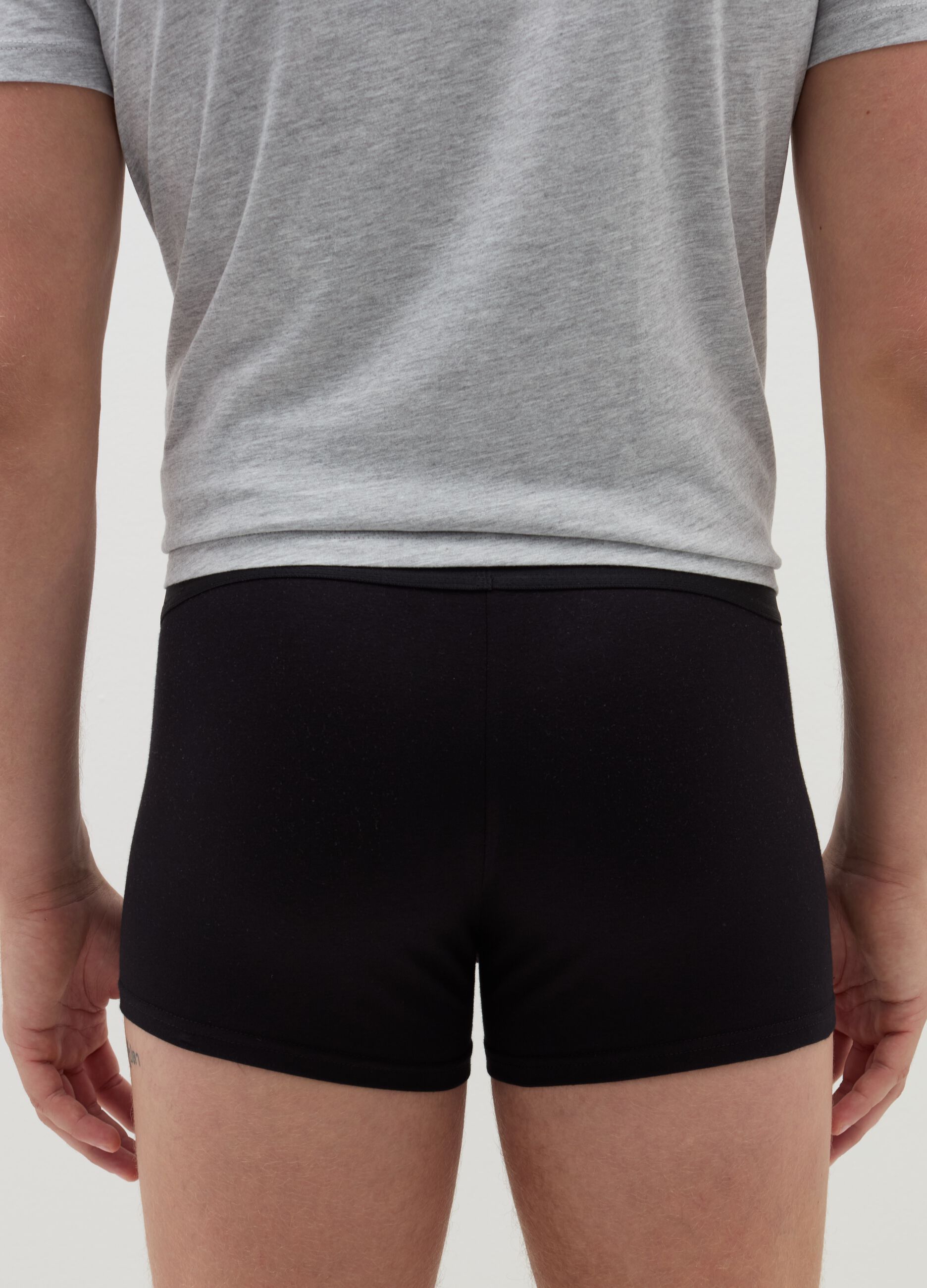 Five-pack boxer shorts with external elastic