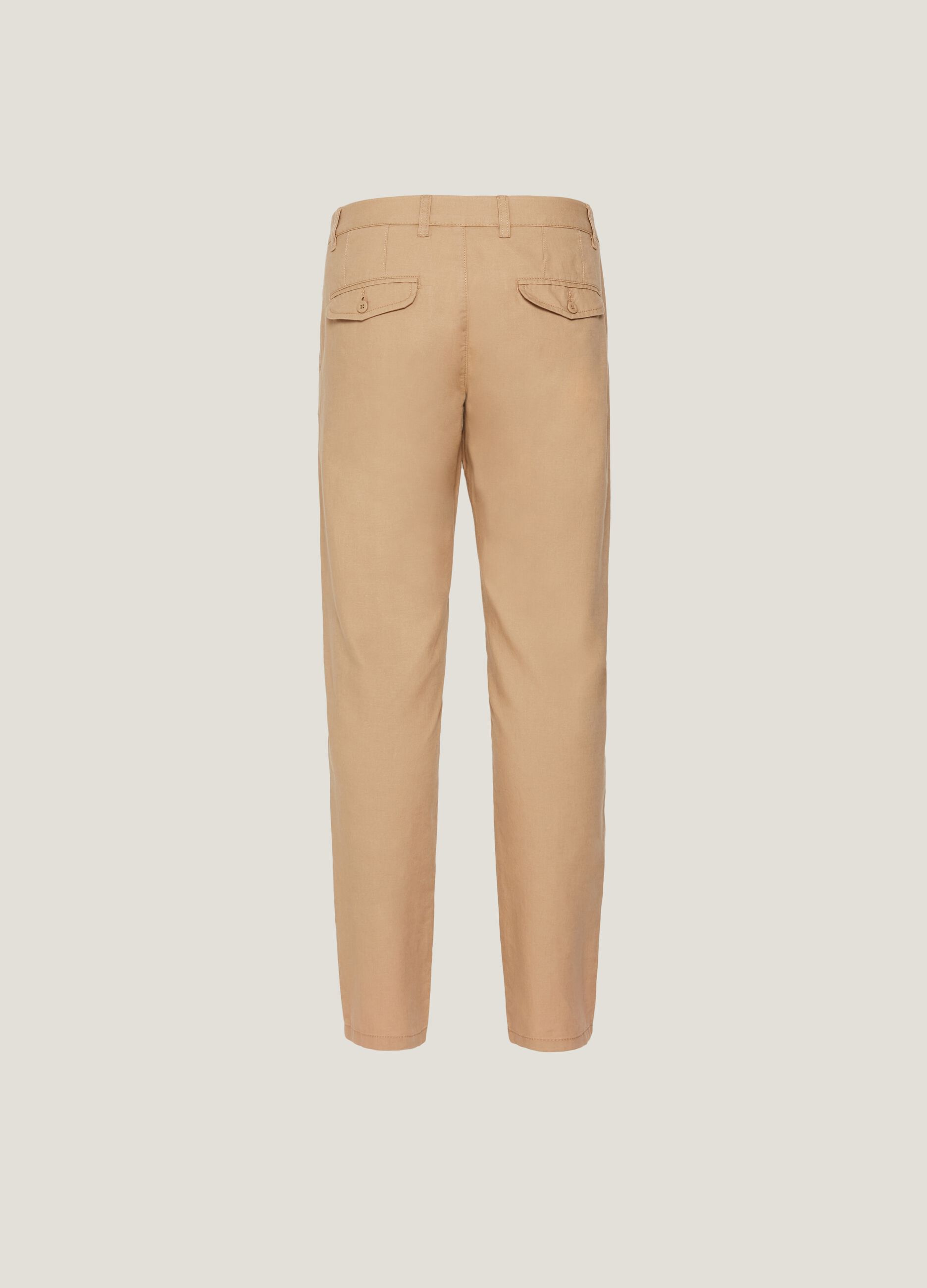 Cotton and linen chino trousers