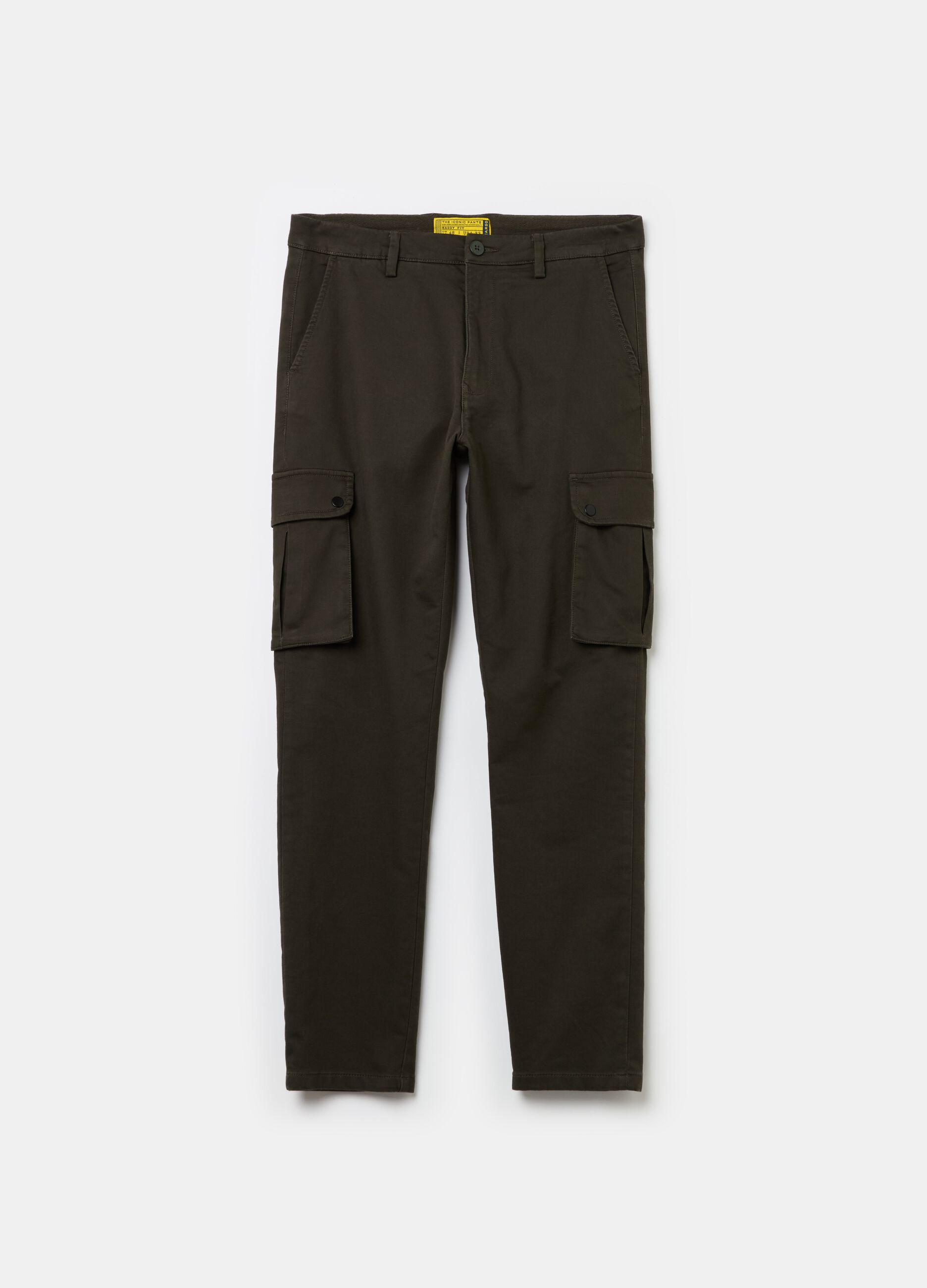 Pantalone cargo in cotone stretch