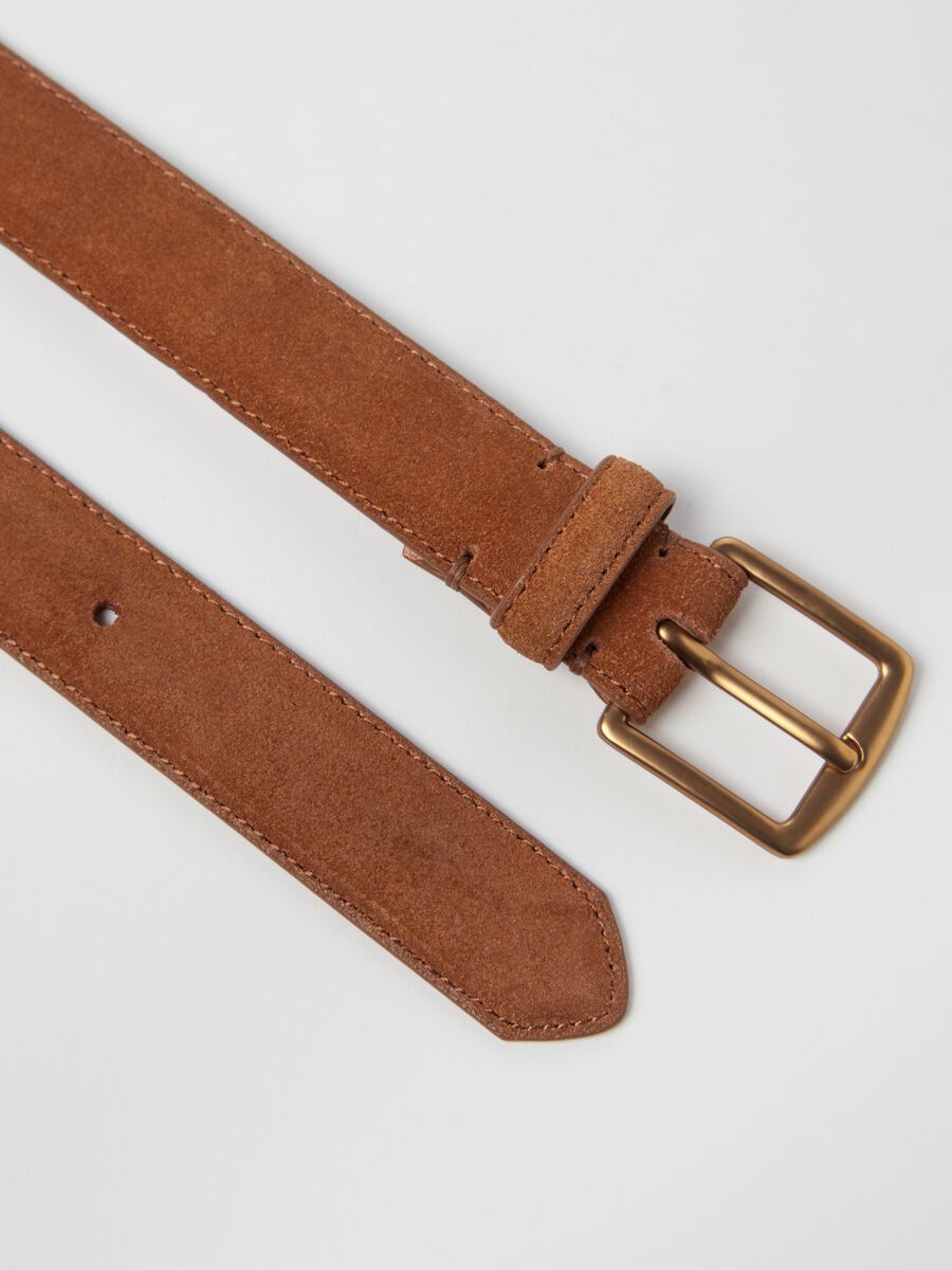 Contemporary belt in suede leather_1