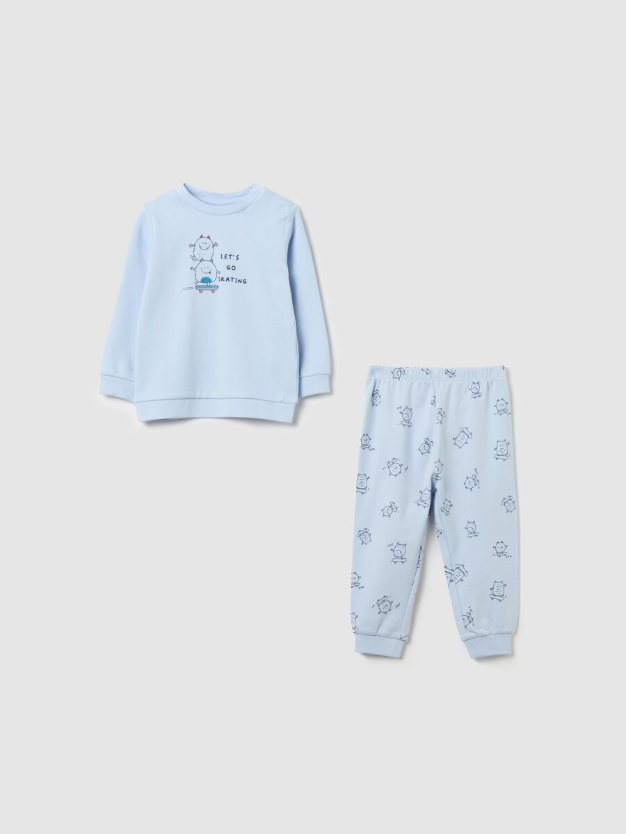 Organic cotton pyjamas with monsters print_0