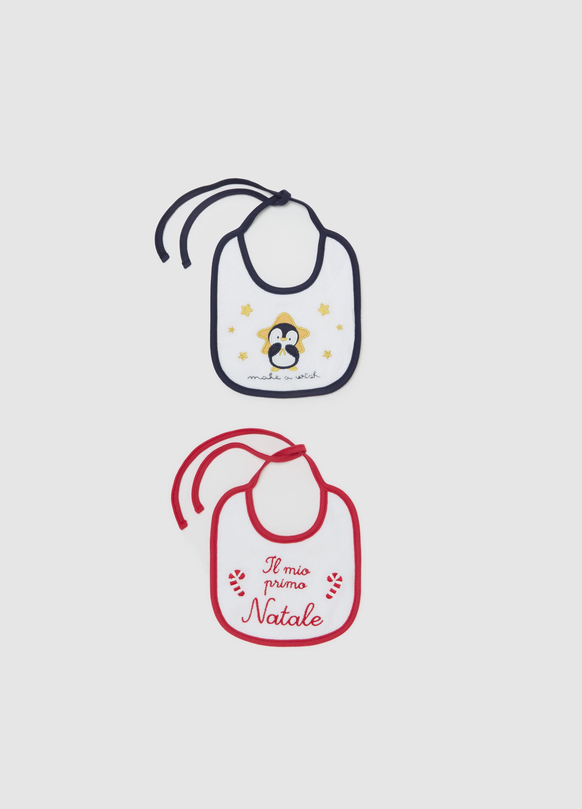 Two-pack "Il mio primo Natale" bibs