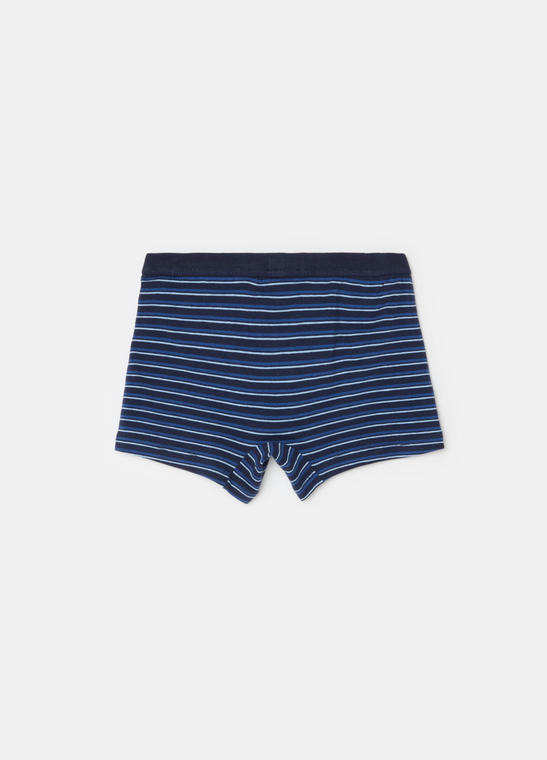 Striped organic cotton boxer shorts