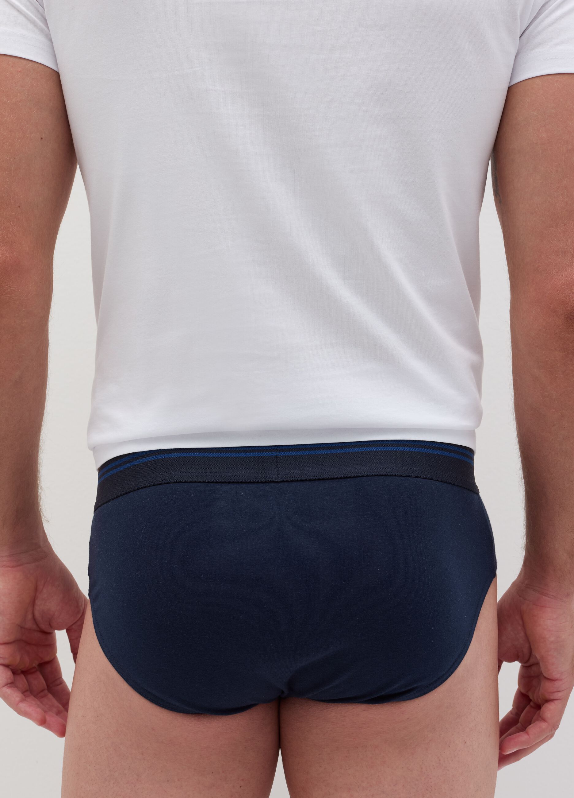 Three-pack briefs with striped edging