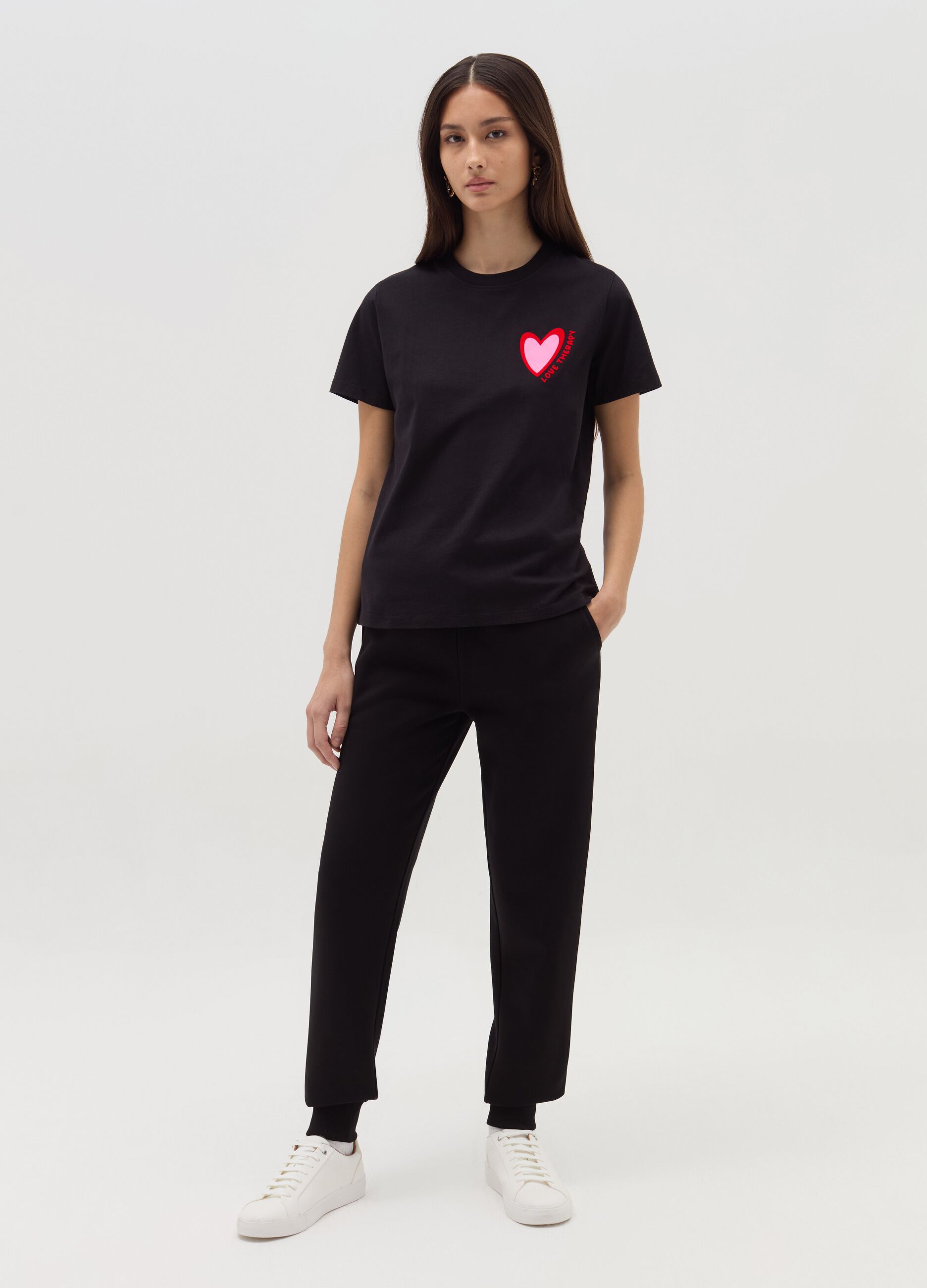 T-shirt with heart print