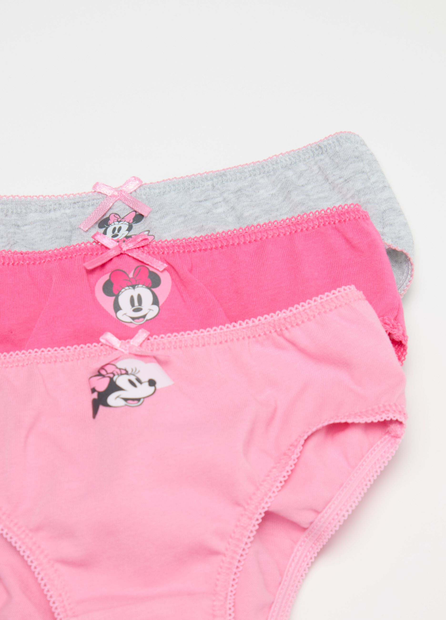 Five-pack organic cotton briefs with Minnie Mouse print