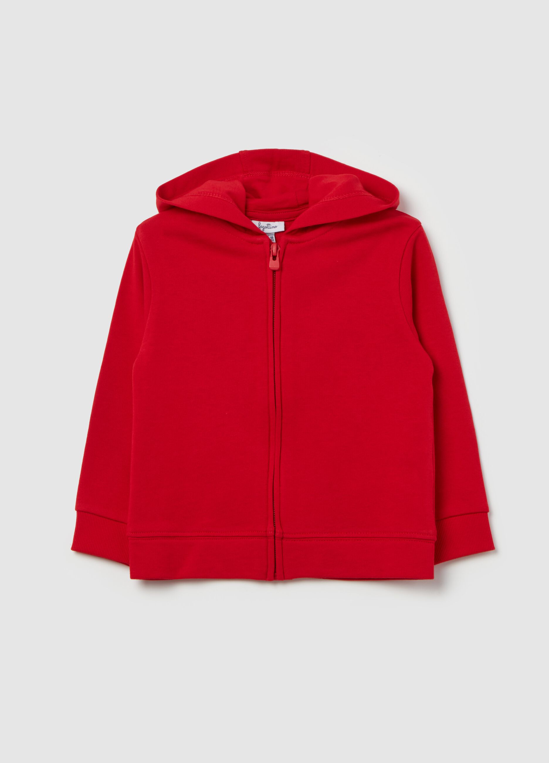 Full-zip sweatshirt in French terry with hood