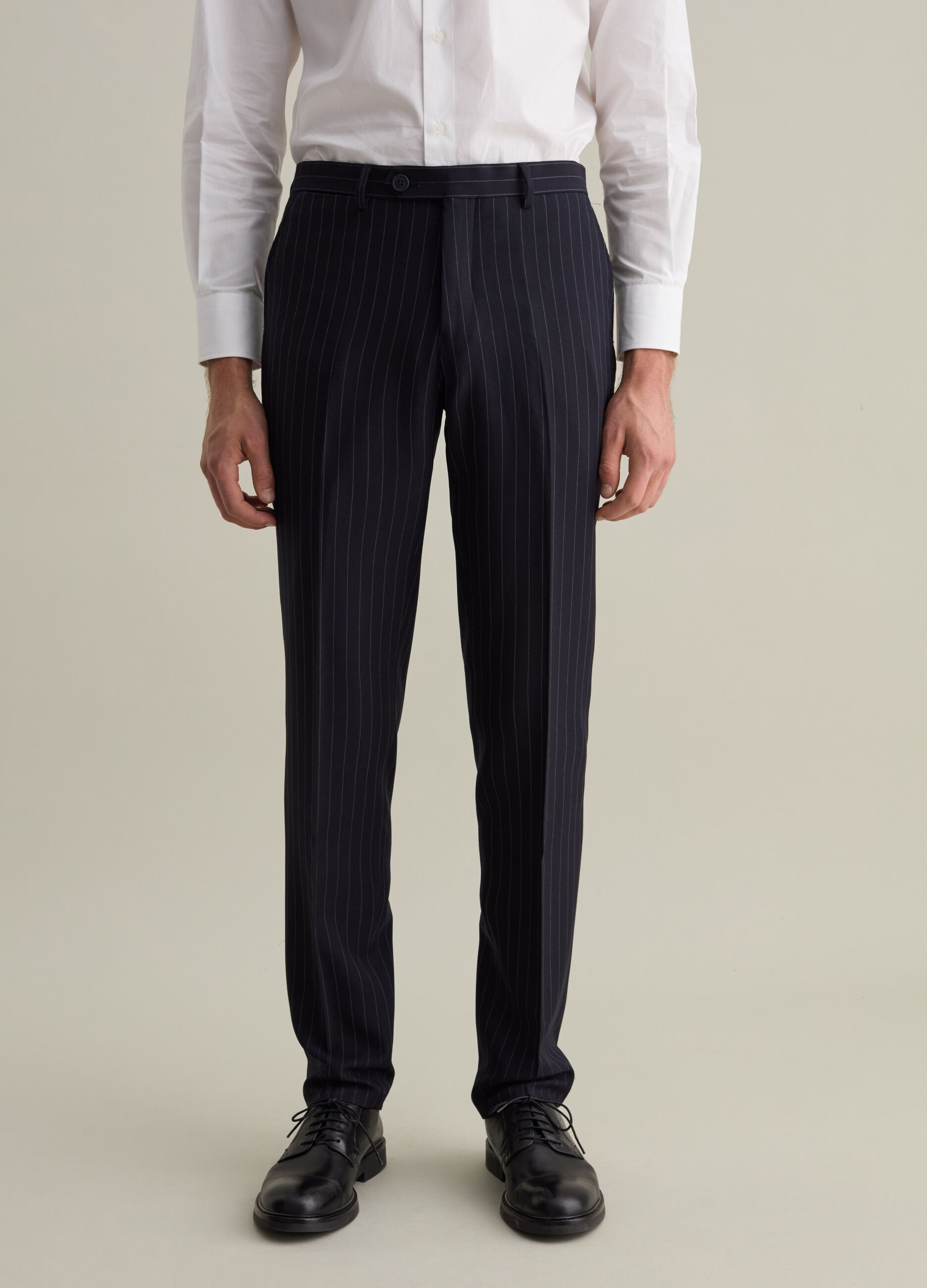 Easy-fit pinstriped trousers