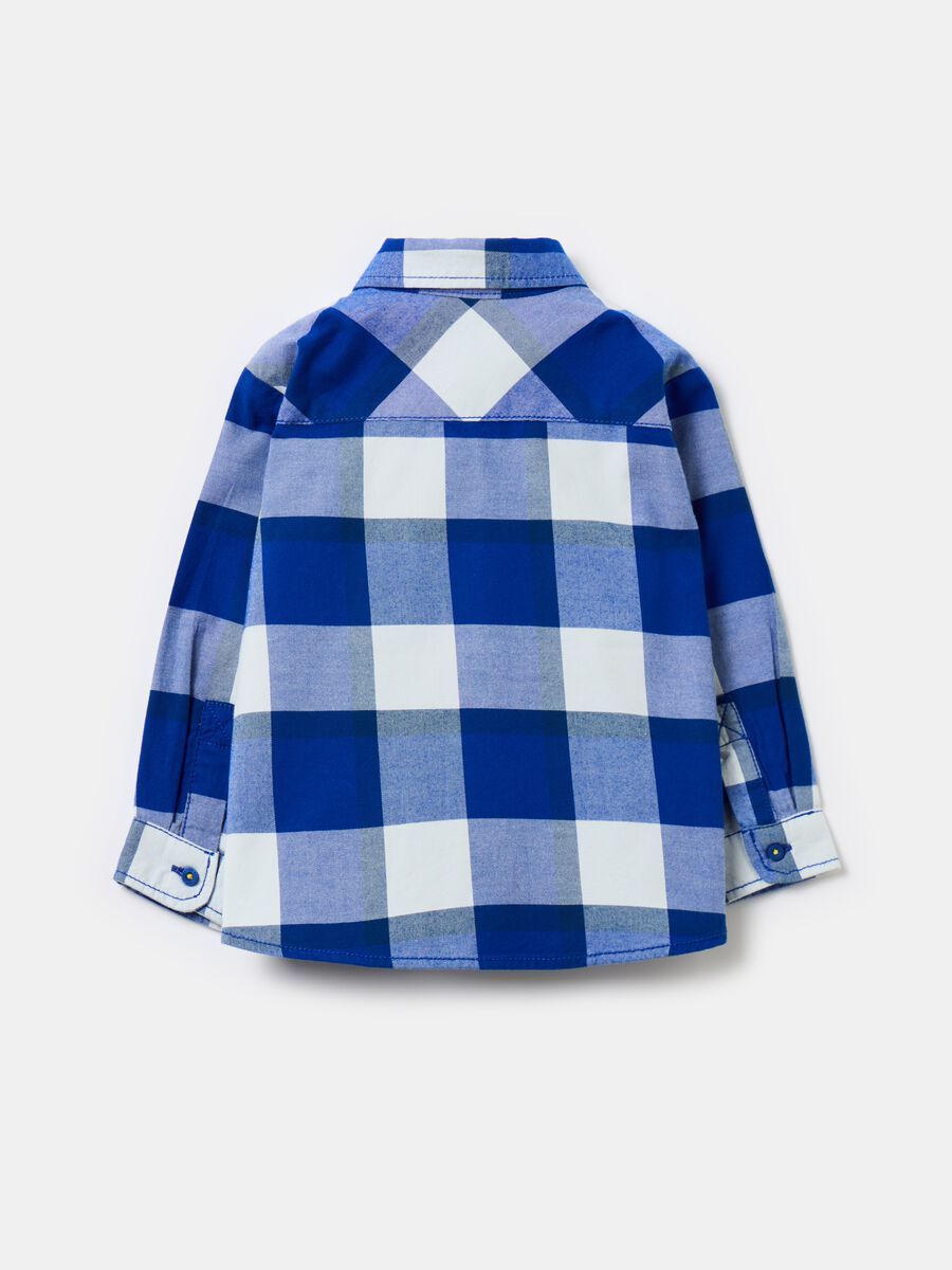 Flannel shirt with a chequered print_1