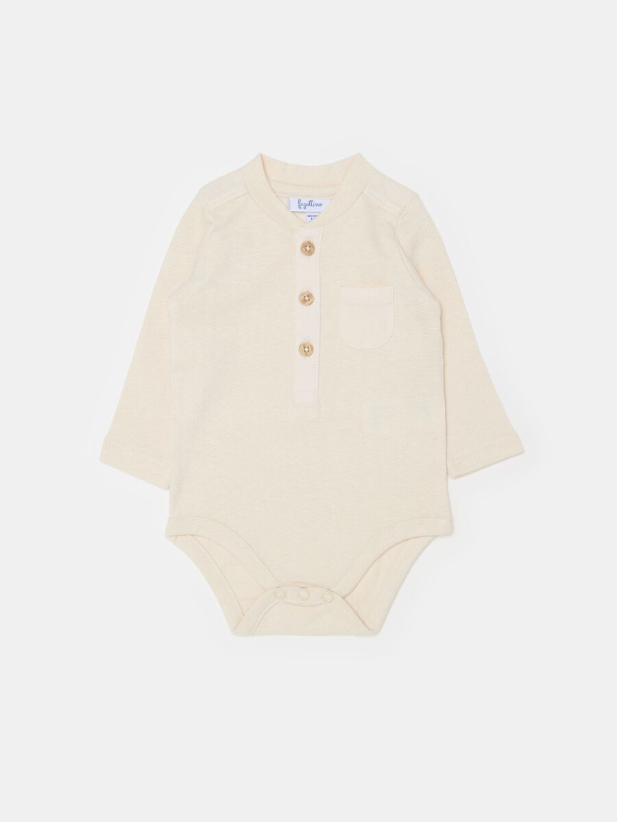 Long-sleeved bodysuit in organic cotton_0