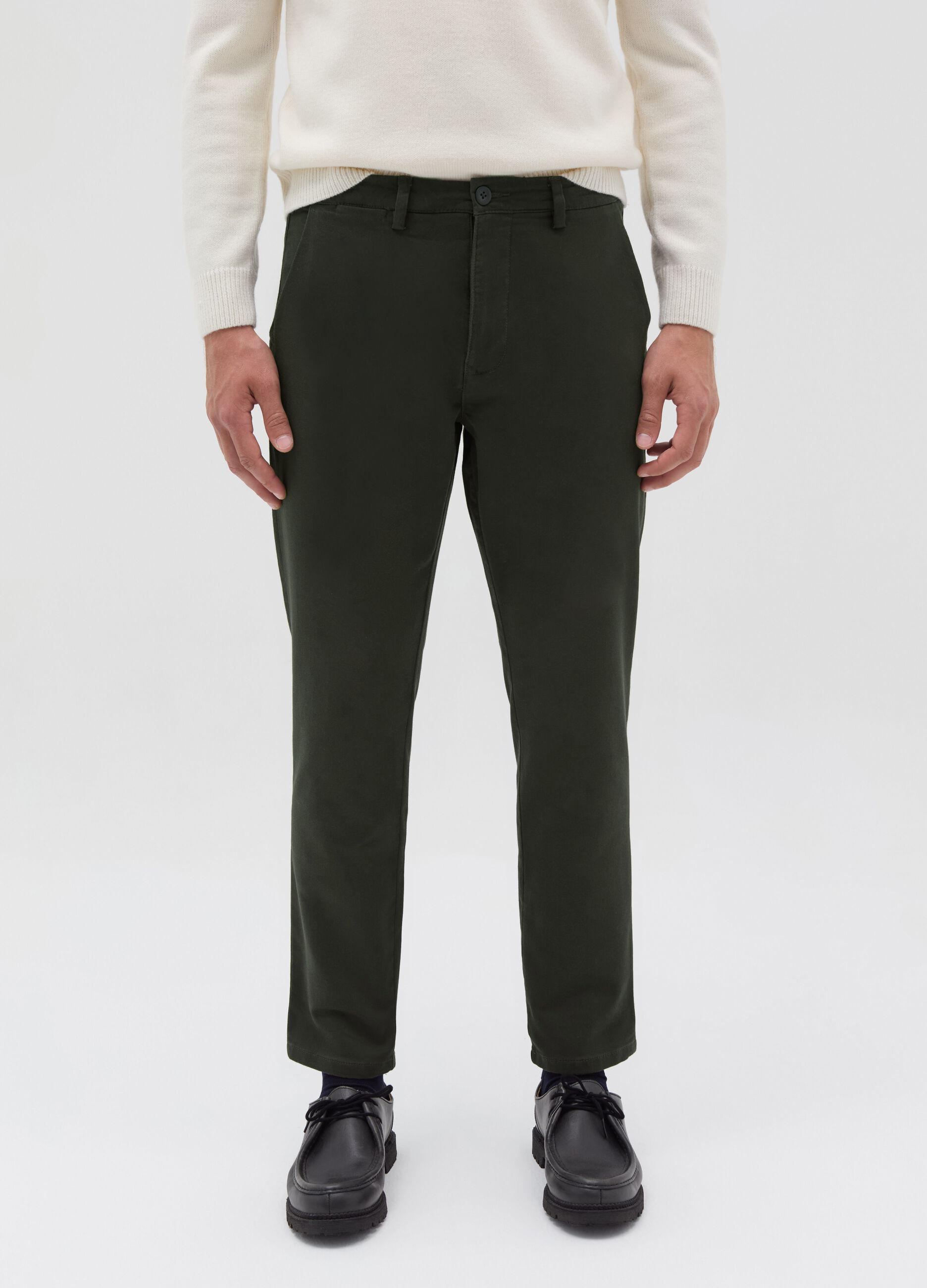 Stretch cotton chinos