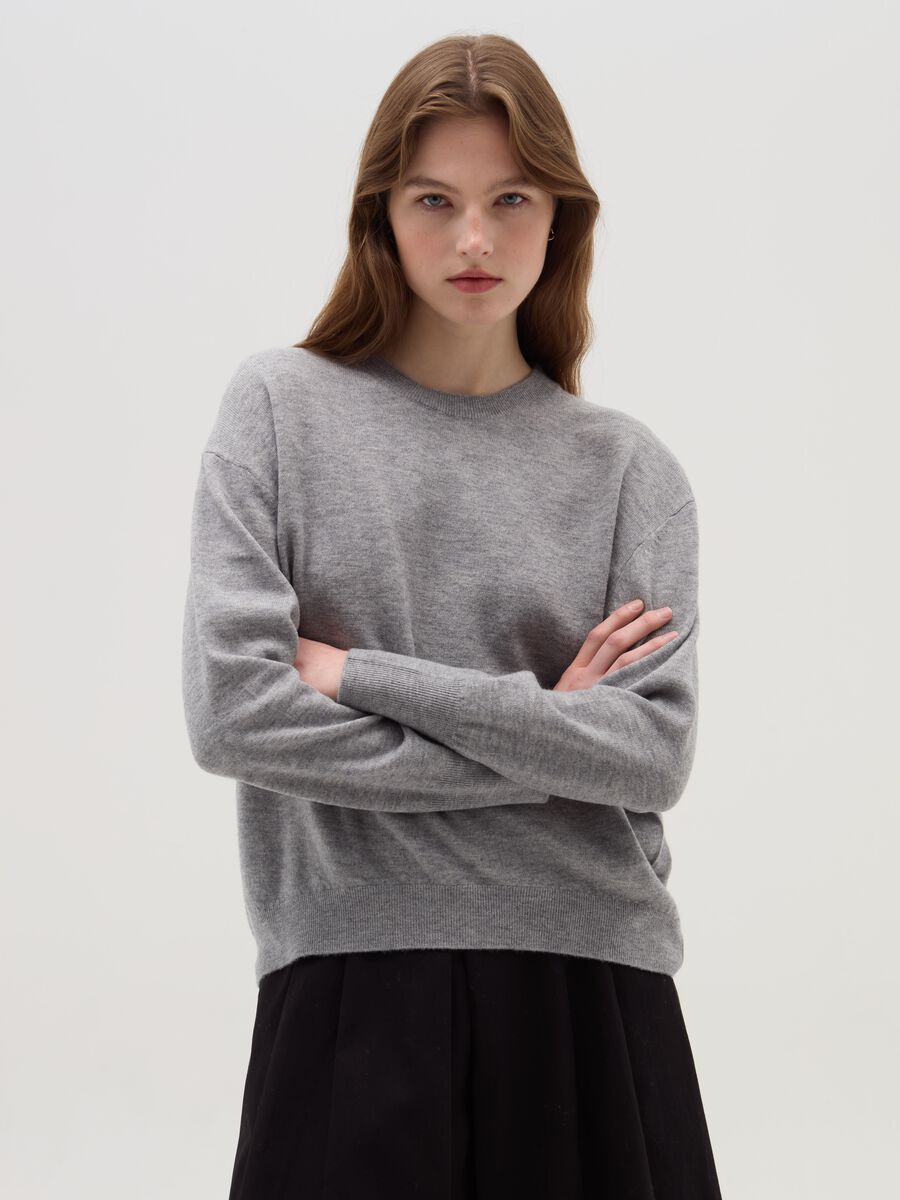 Wool pullover with round neck_1