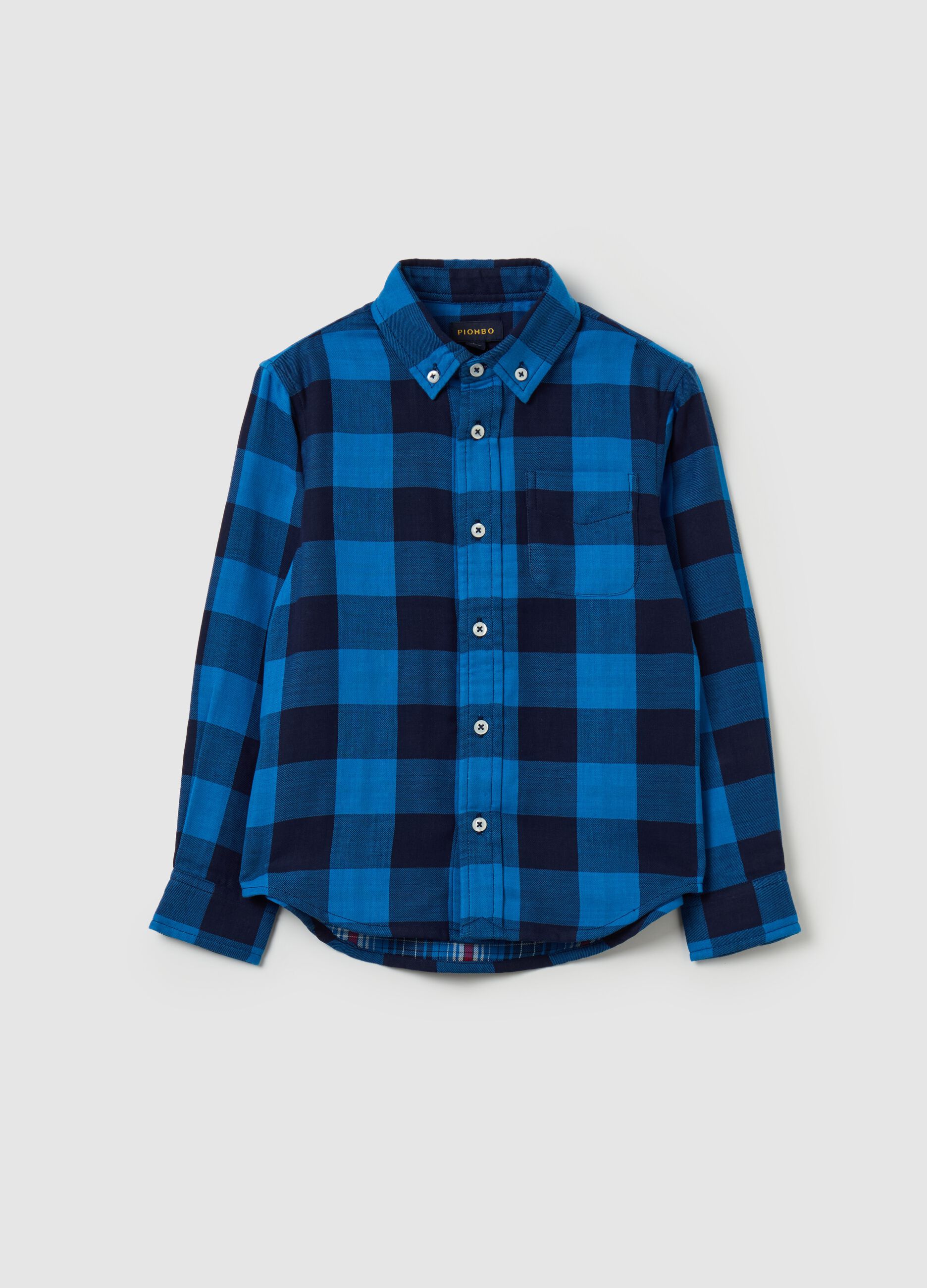 Camicia button-down in cotone a quadri