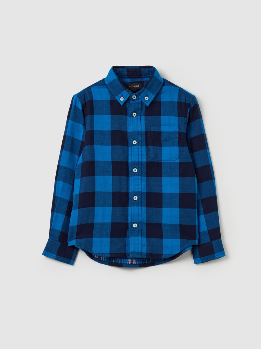 Camicia button-down in cotone a quadri_0