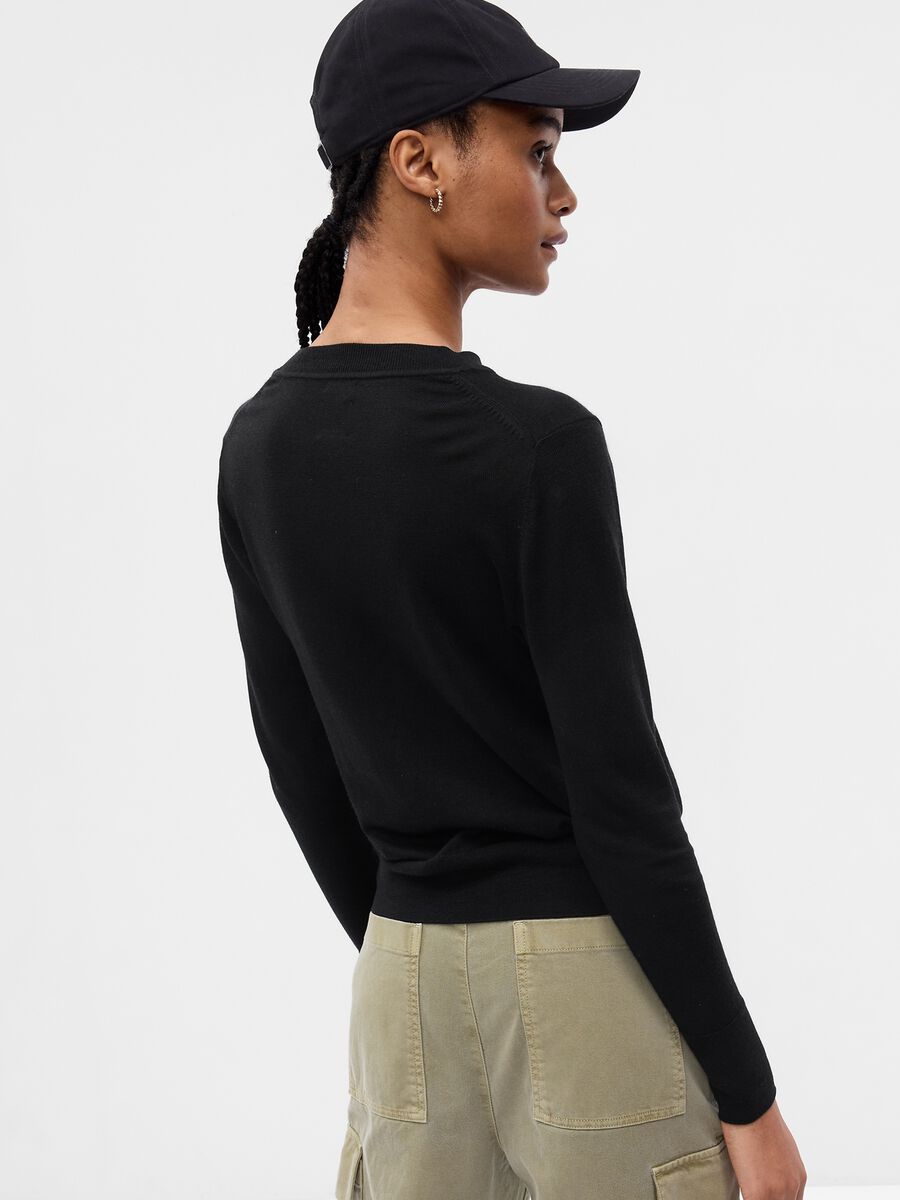 Merino wool pullover with round neck_1