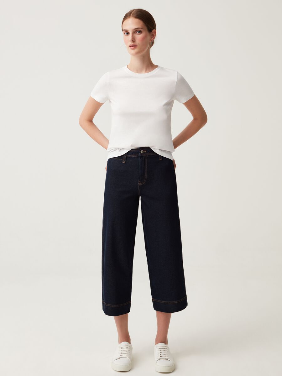 Jeans culotte wide leg_0