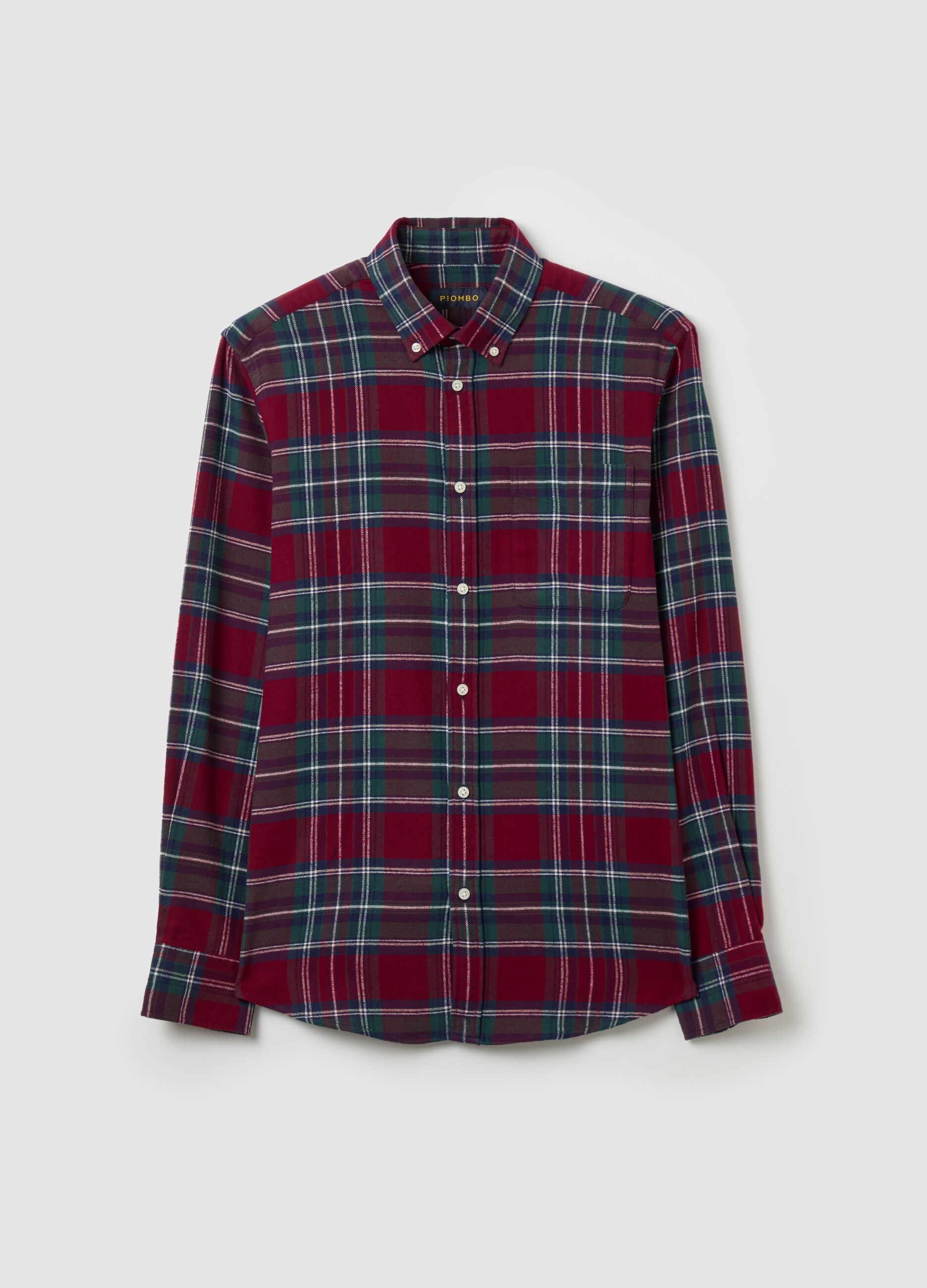 Chequered flannel shirt with pocket