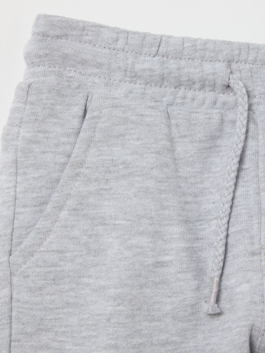 Fleece joggers with drawstring and print_2