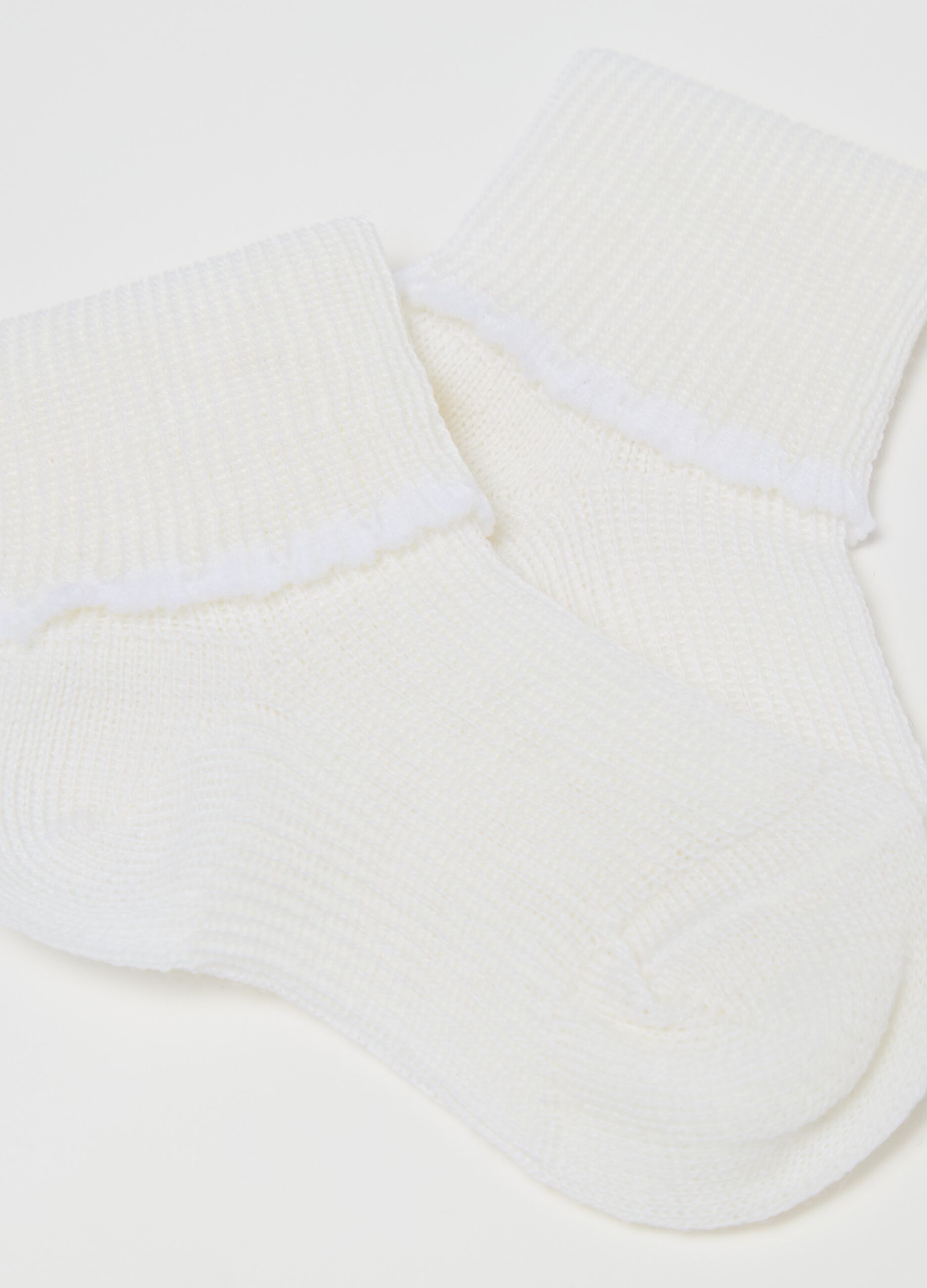 Two-pair pack wool socks with fold