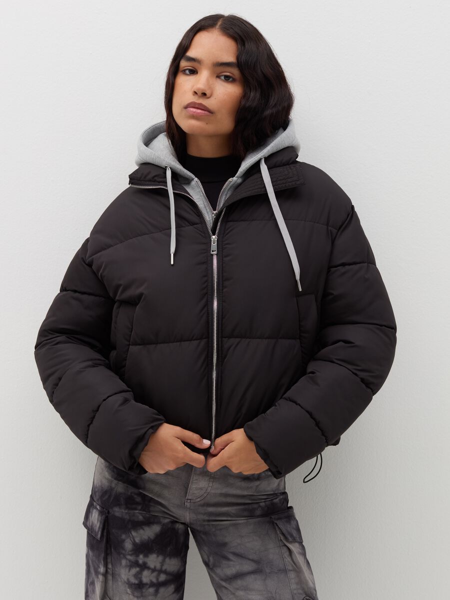 Crop down jacket with REPREVE® padding_1