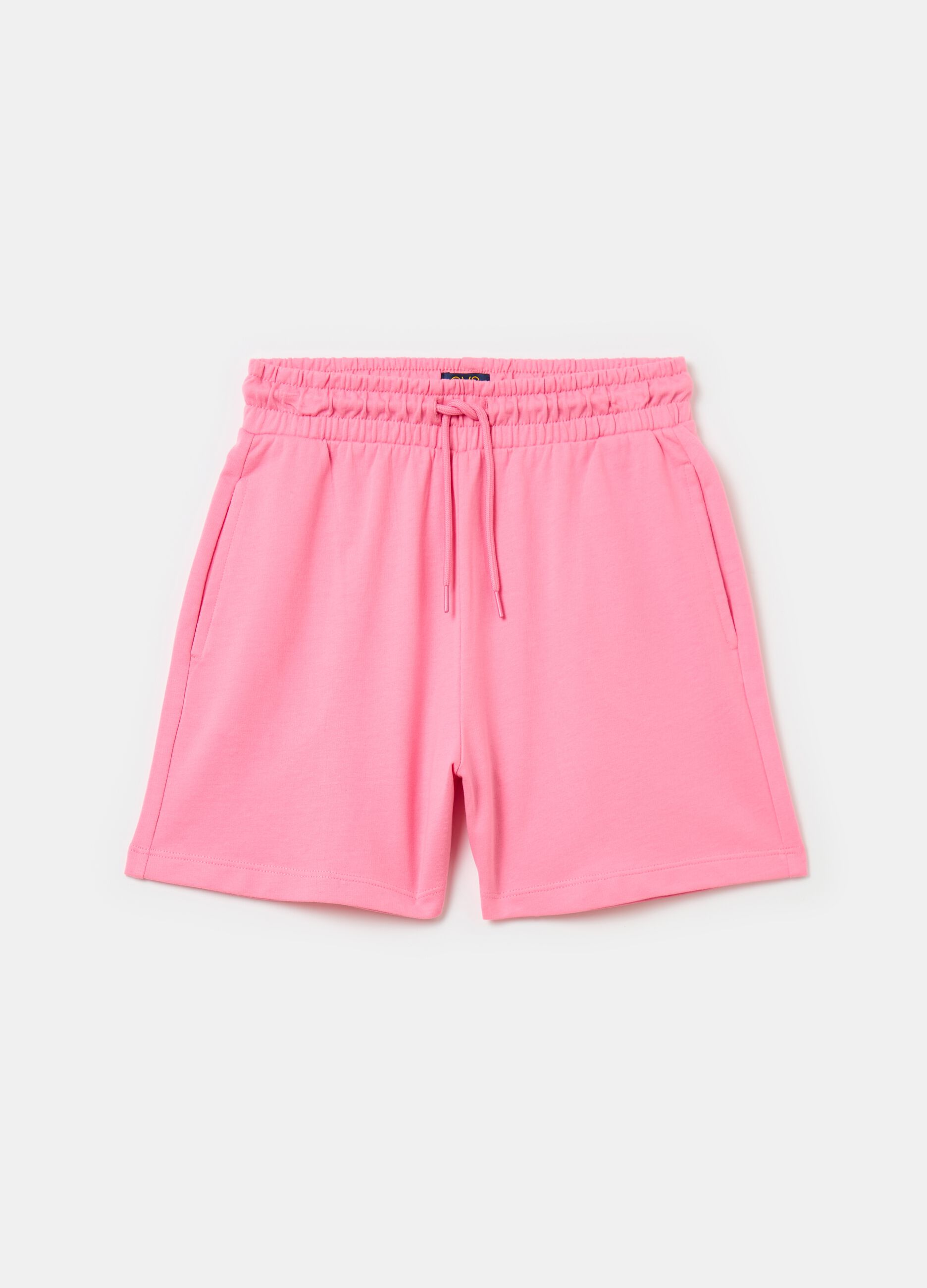 Shorts in French terry with drawstring