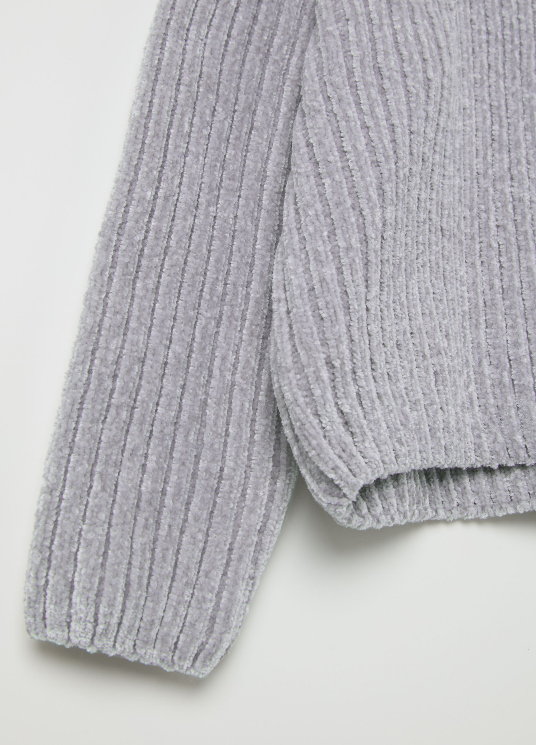 Pullover in ciniglia mock neck