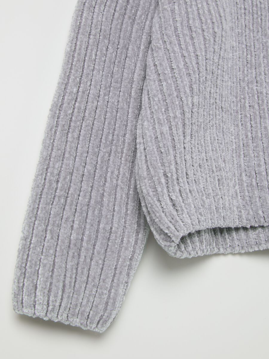 Chenille pullover with mock neck_5