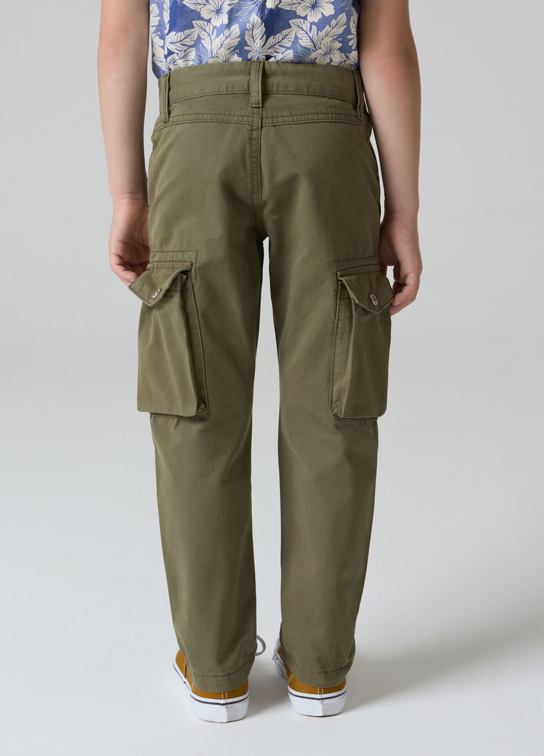 Cotton cargo trousers