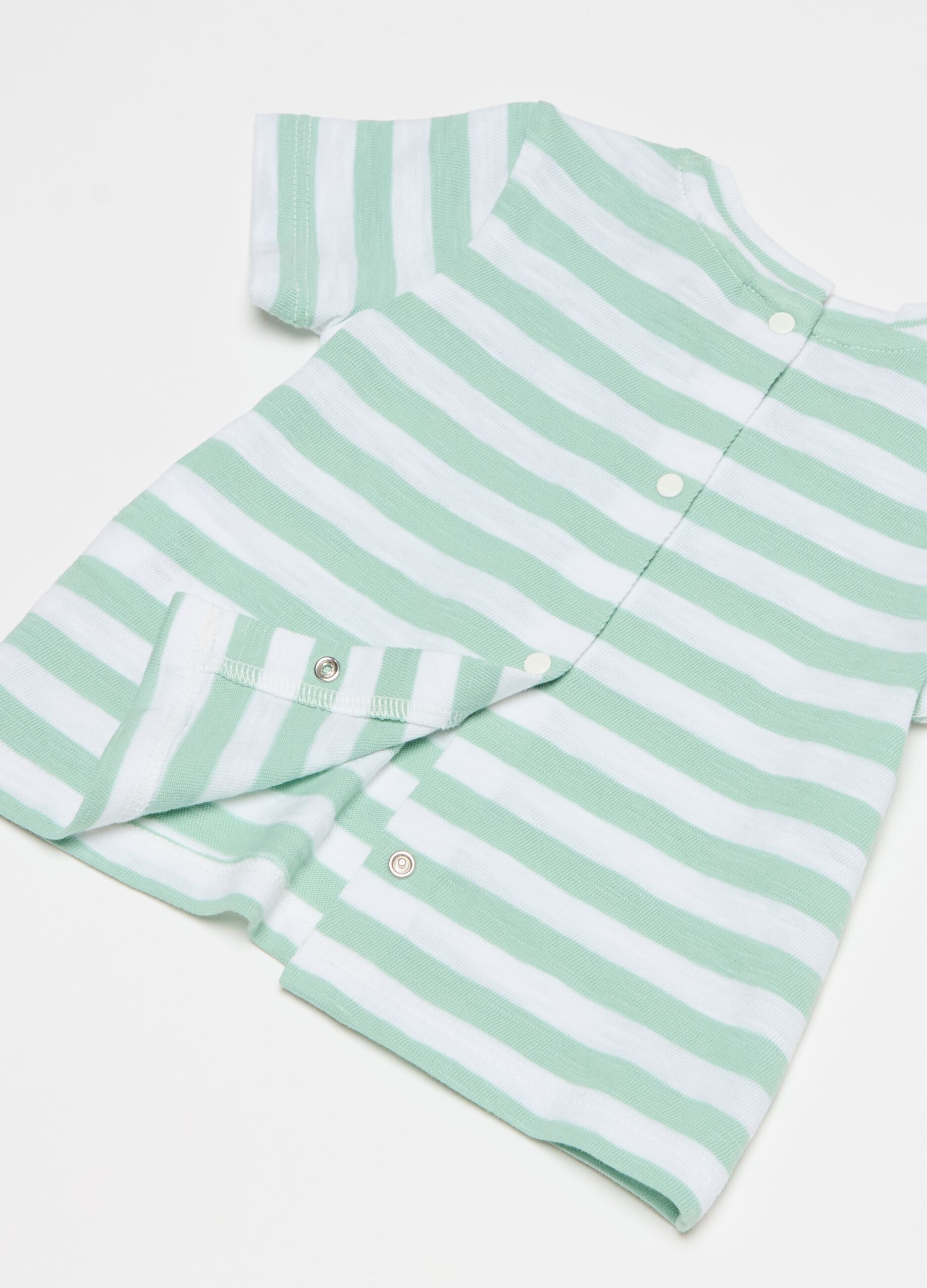 Jogging set in organic cotton with striped pattern