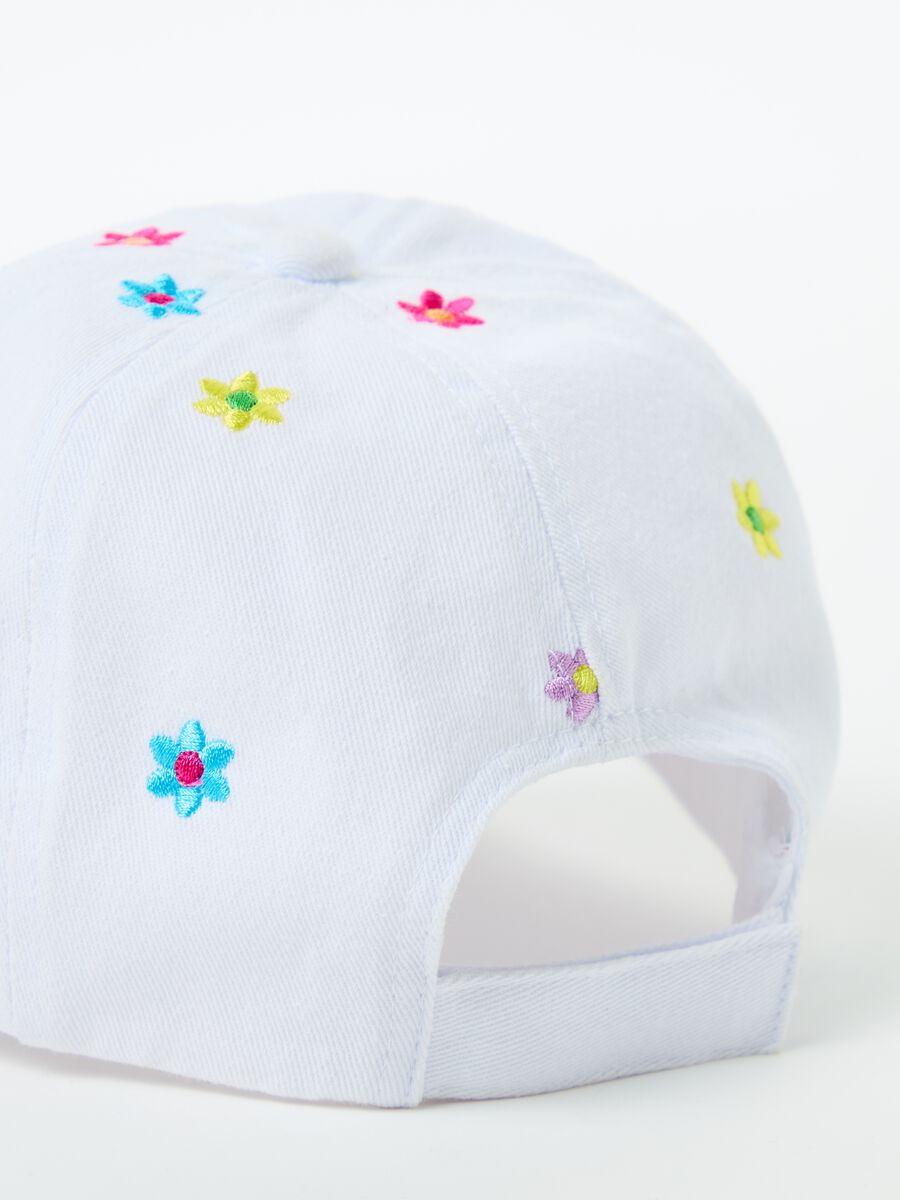 Denim baseball cap with embroidery_2