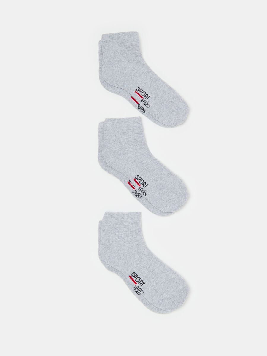 Three-pair pack short stretch fitness socks_0