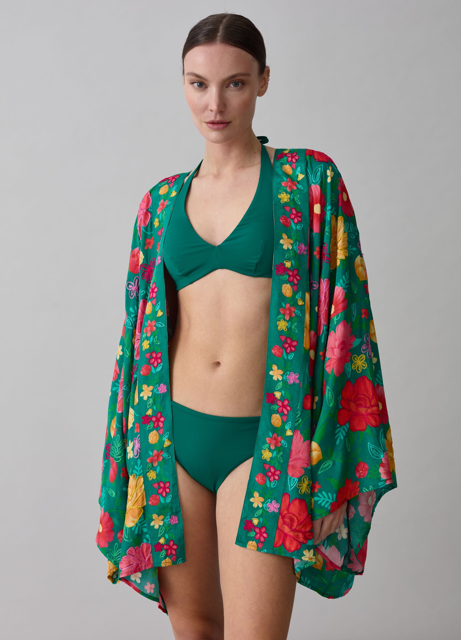 Ovs Kimono aperto copri costume floreale