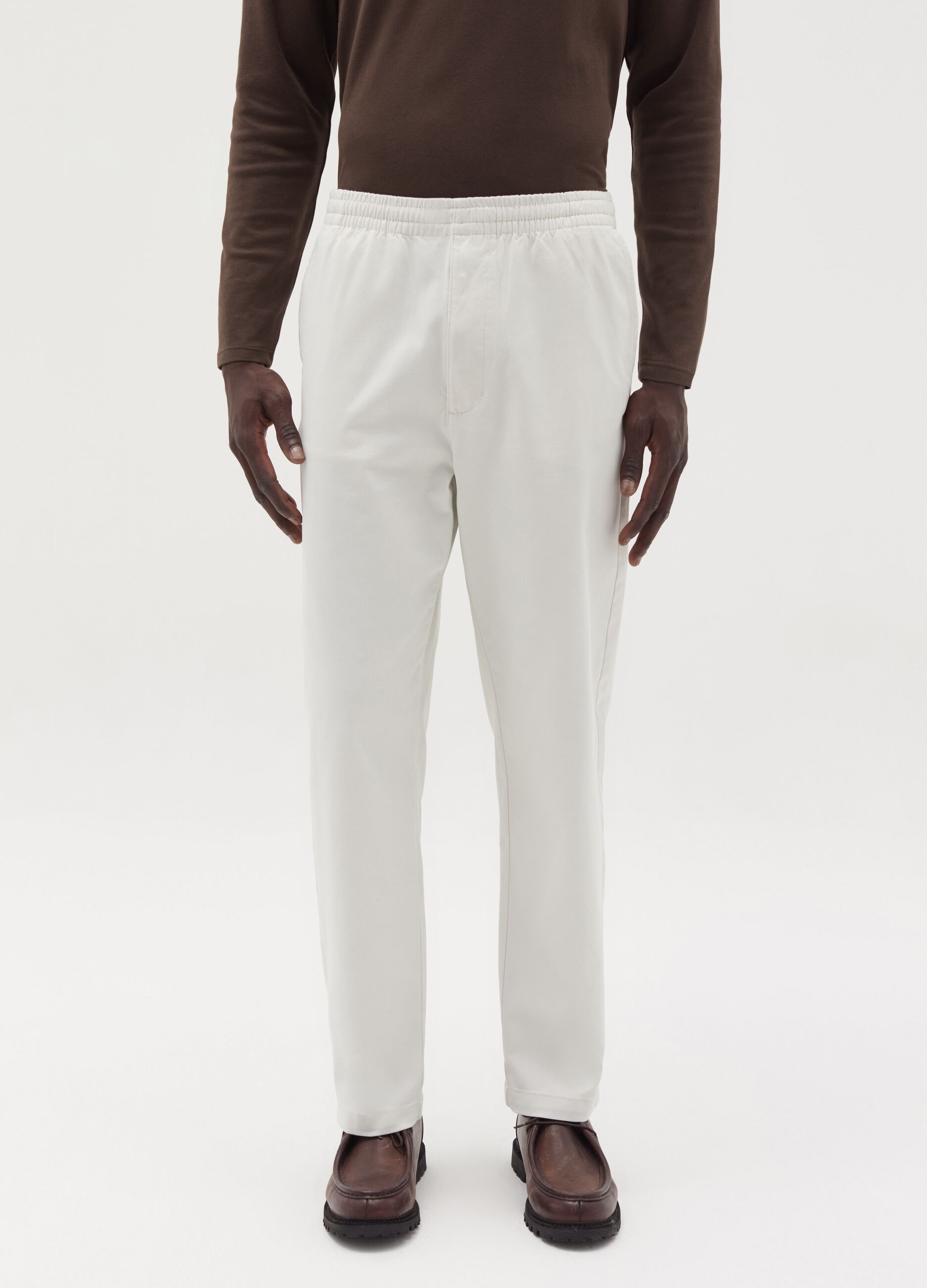 Chino trousers in stretch Oxford cotton