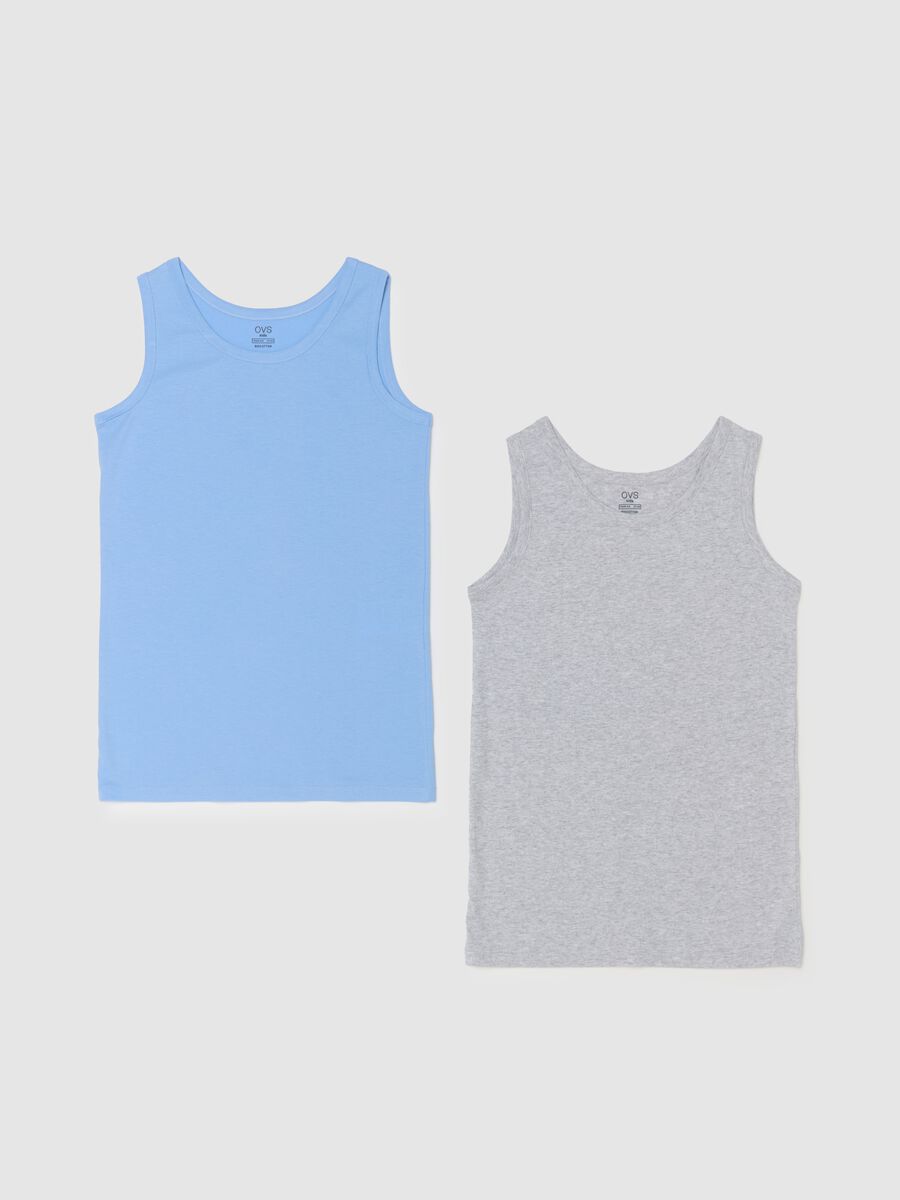 Two-pack racerback vests with round neck_0